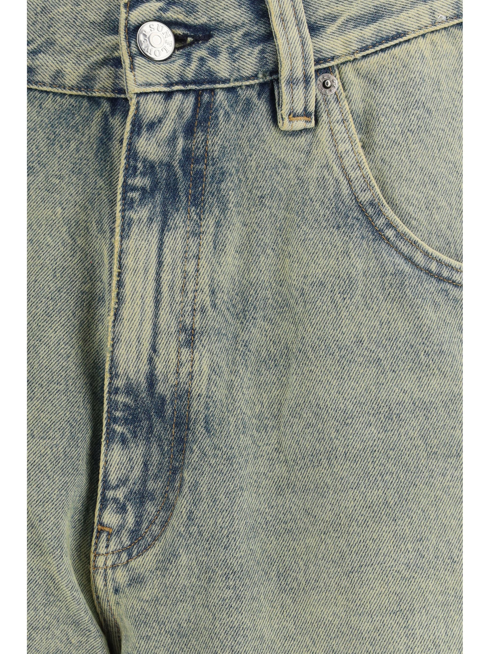 Sunflower Super Wide Denim Bermuda Shorts Size US 32 / EU 48 - 3 Thumbnail