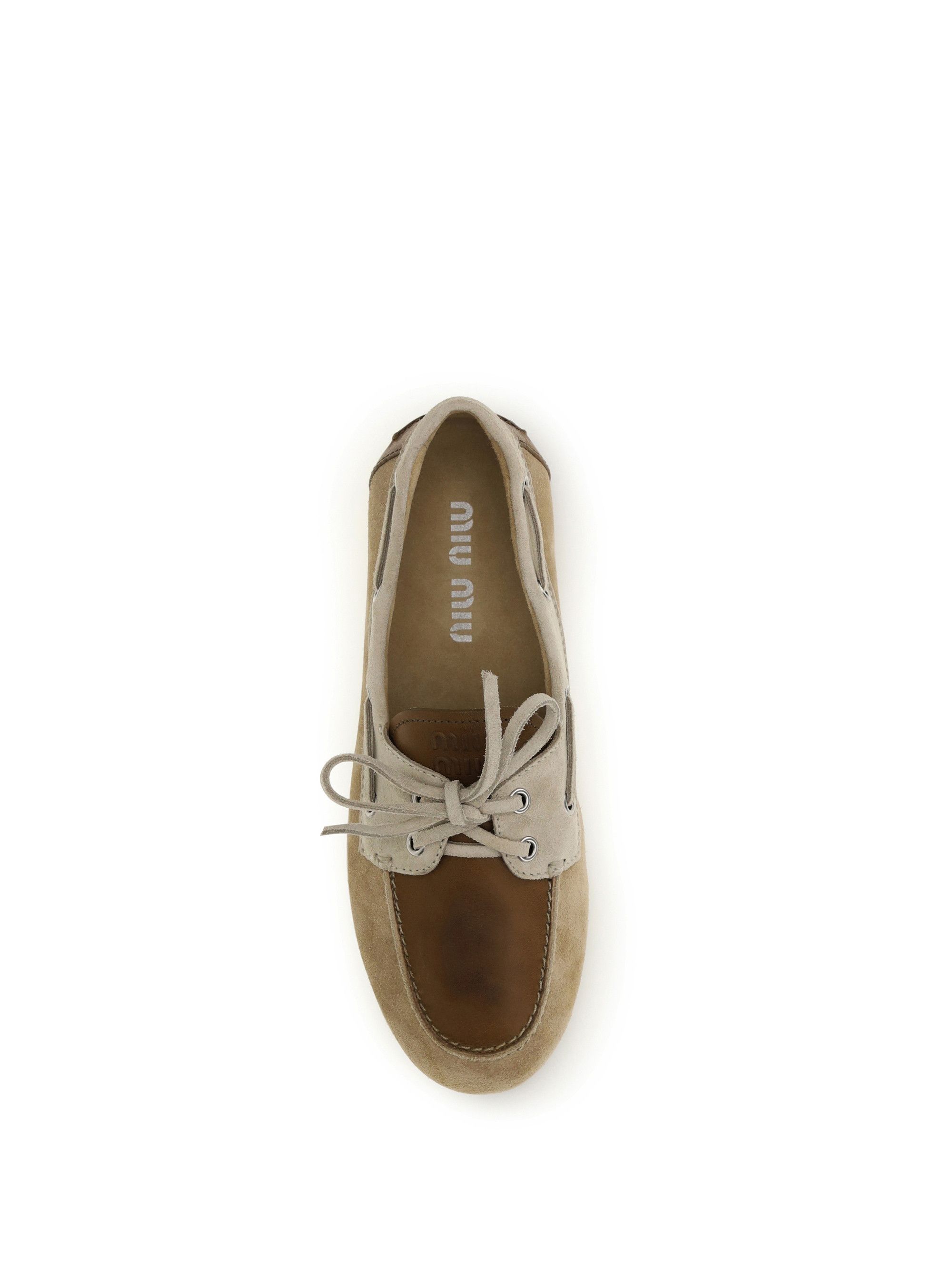 Miu Miu Leather and suede Loafers Size US 8.5 / IT 38.5 - 4 Thumbnail
