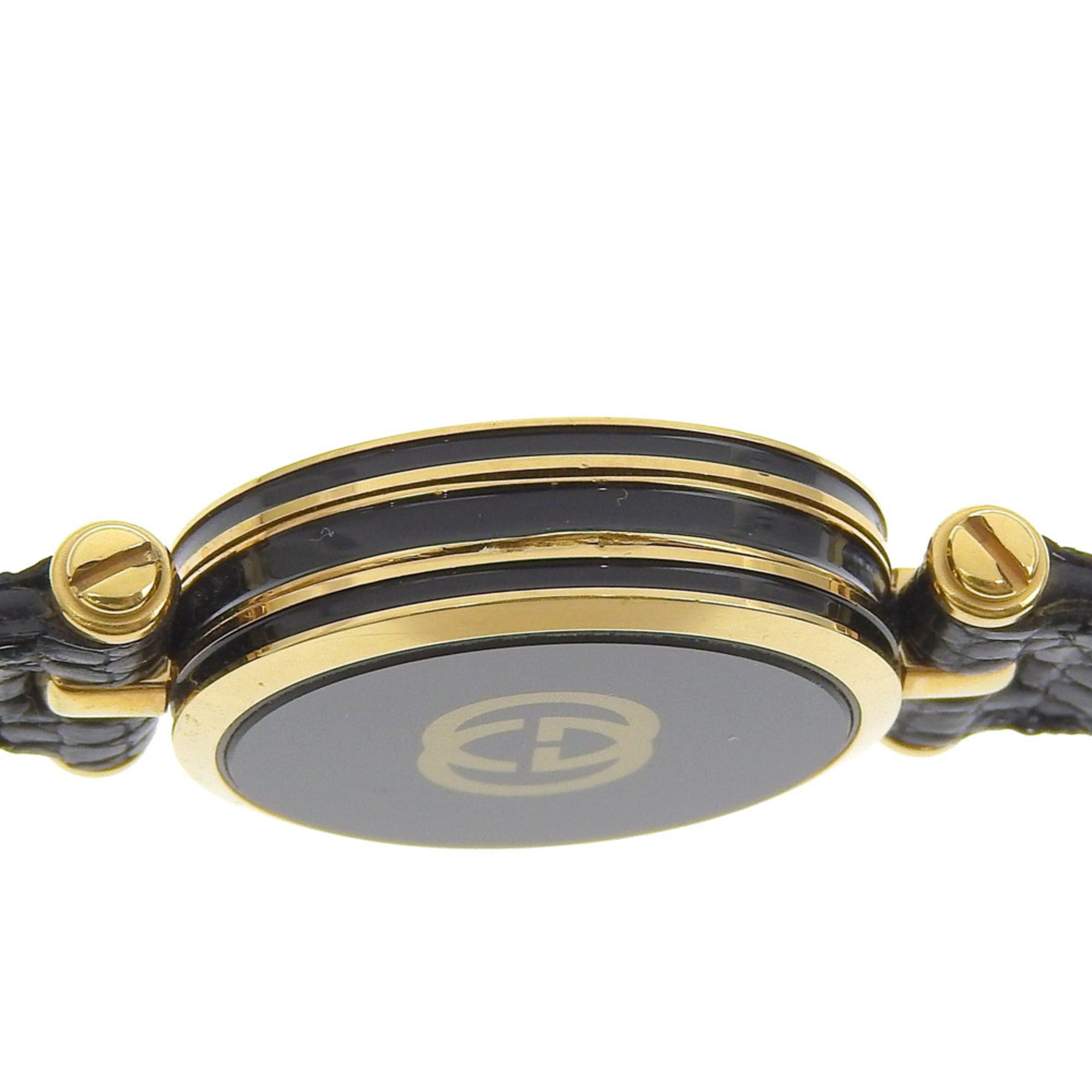 Gucci Gucci Sherry watch, gold-plated stainless steel, gold quartz, analog, black dial, women's. Size ONE SIZE - 6 Thumbnail