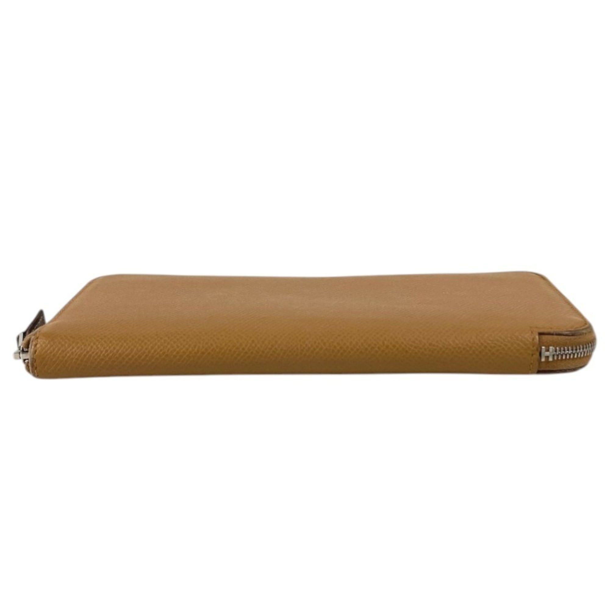 Hermes HERMES Azap Long Silk In Wallet, Round Zipper Epsom Leather, Men's/Women's, Beige Size ONE SIZE - 3 Thumbnail