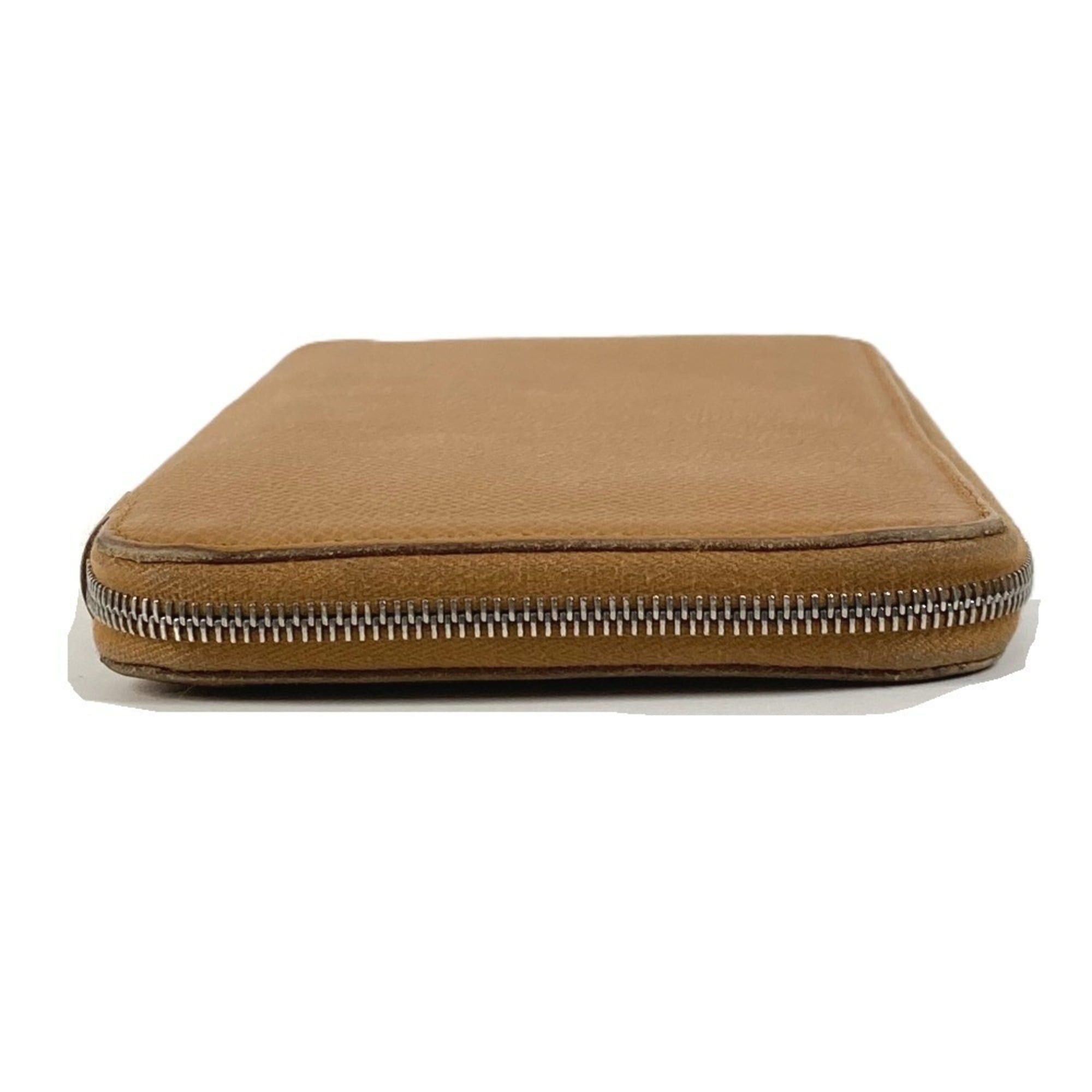 Hermes HERMES Azap Long Silk In Wallet, Round Zipper Epsom Leather, Men's/Women's, Beige Size ONE SIZE - 4 Thumbnail