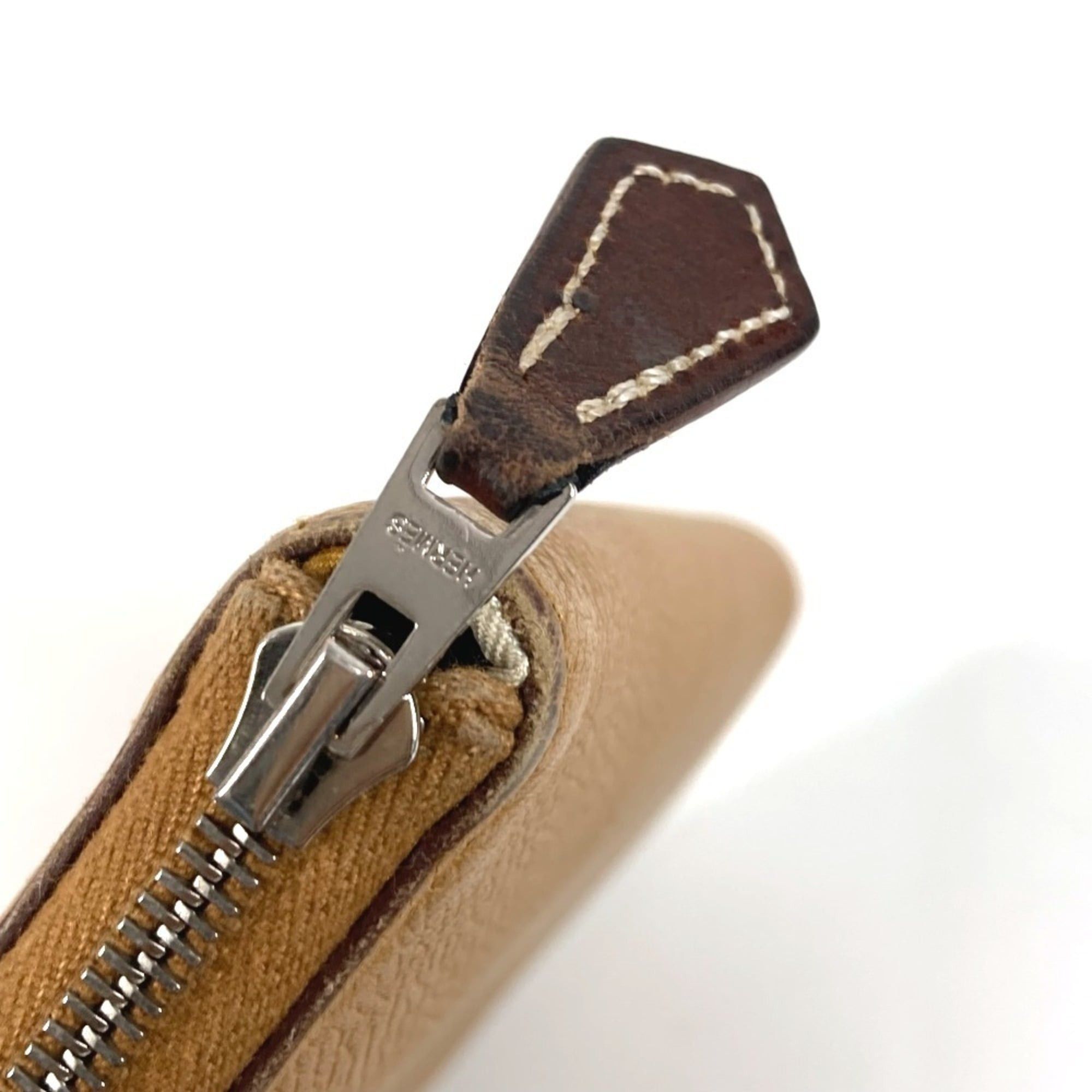 Hermes HERMES Azap Long Silk In Wallet, Round Zipper Epsom Leather, Men's/Women's, Beige Size ONE SIZE - 7 Thumbnail