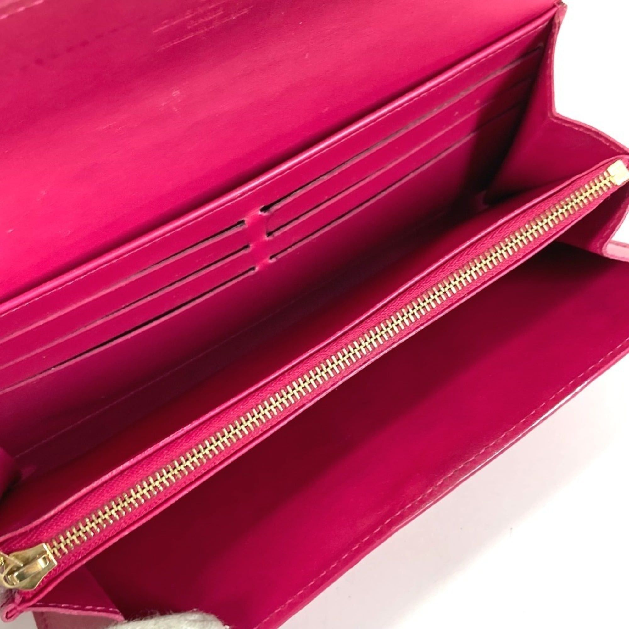 Louis Vuitton LOUIS VUITTON M90022 Monogram Ikat Flower Portefeuille Sarah Long Wallet, Flap, Floral Pattern, Enamel, Men's & Women's, Rose Indien Pink, Pink Size ONE SIZE - 11 Thumbnail