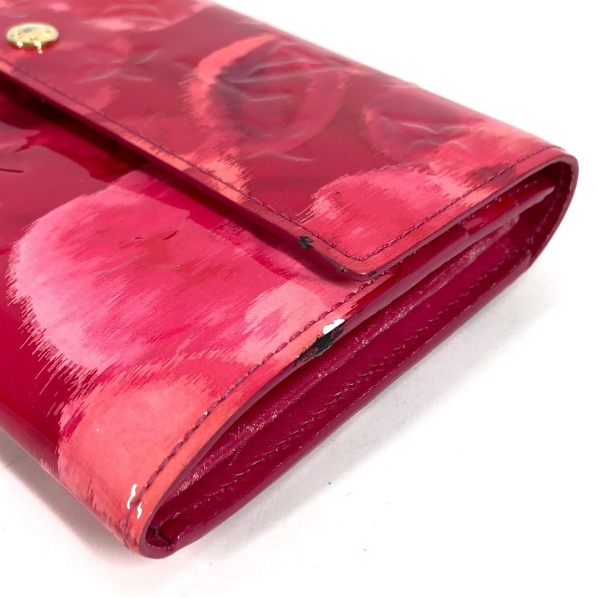Louis Vuitton LOUIS VUITTON M90022 Monogram Ikat Flower Portefeuille Sarah Long Wallet, Flap, Floral Pattern, Enamel, Men's & Women's, Rose Indien Pink, Pink Size ONE SIZE - 5 Thumbnail