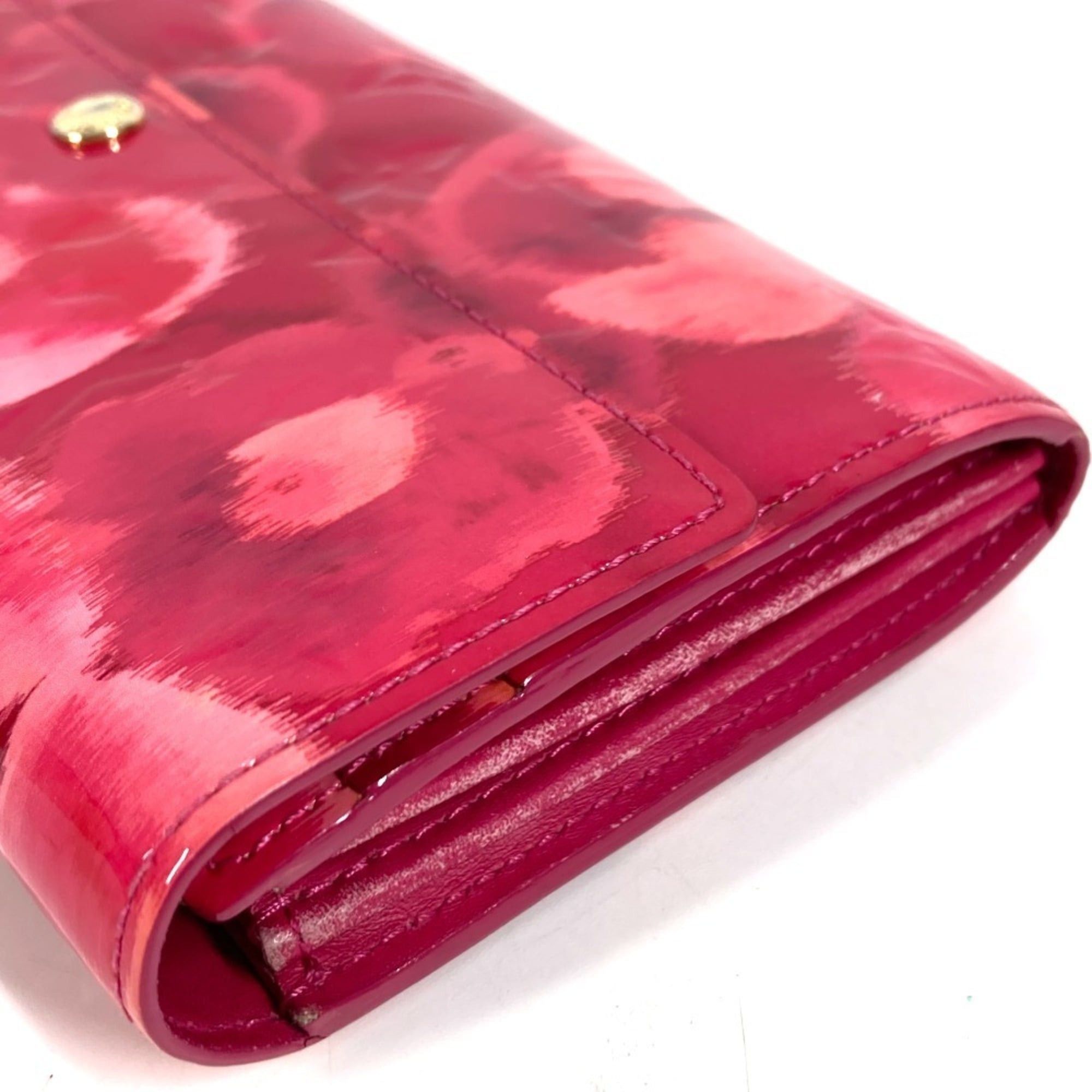 Louis Vuitton LOUIS VUITTON M90022 Monogram Ikat Flower Portefeuille Sarah Long Wallet, Flap, Floral Pattern, Enamel, Men's & Women's, Rose Indien Pink, Pink Size ONE SIZE - 3 Thumbnail