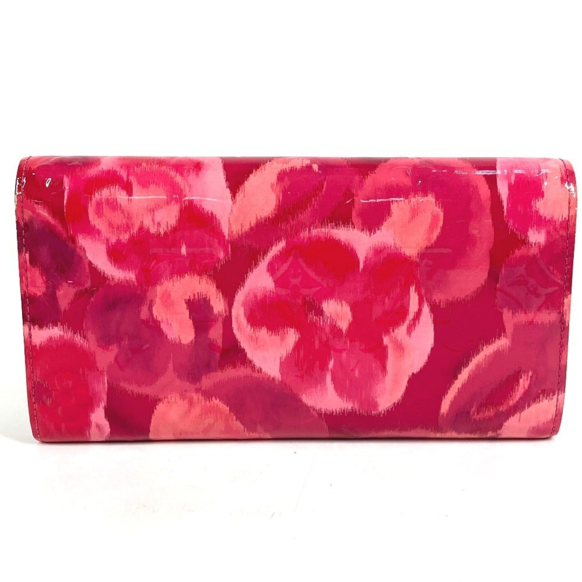 Louis Vuitton LOUIS VUITTON M90022 Monogram Ikat Flower Portefeuille Sarah Long Wallet, Flap, Floral Pattern, Enamel, Men's & Women's, Rose Indien Pink, Pink Size ONE SIZE - 2 Thumbnail