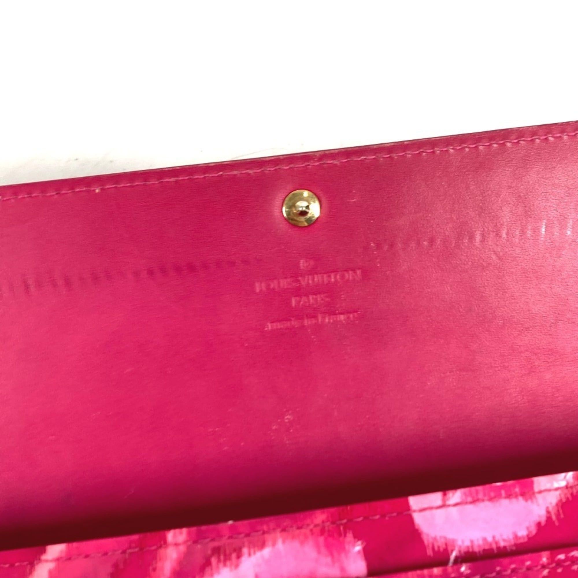 Louis Vuitton LOUIS VUITTON M90022 Monogram Ikat Flower Portefeuille Sarah Long Wallet, Flap, Floral Pattern, Enamel, Men's & Women's, Rose Indien Pink, Pink Size ONE SIZE - 9 Thumbnail