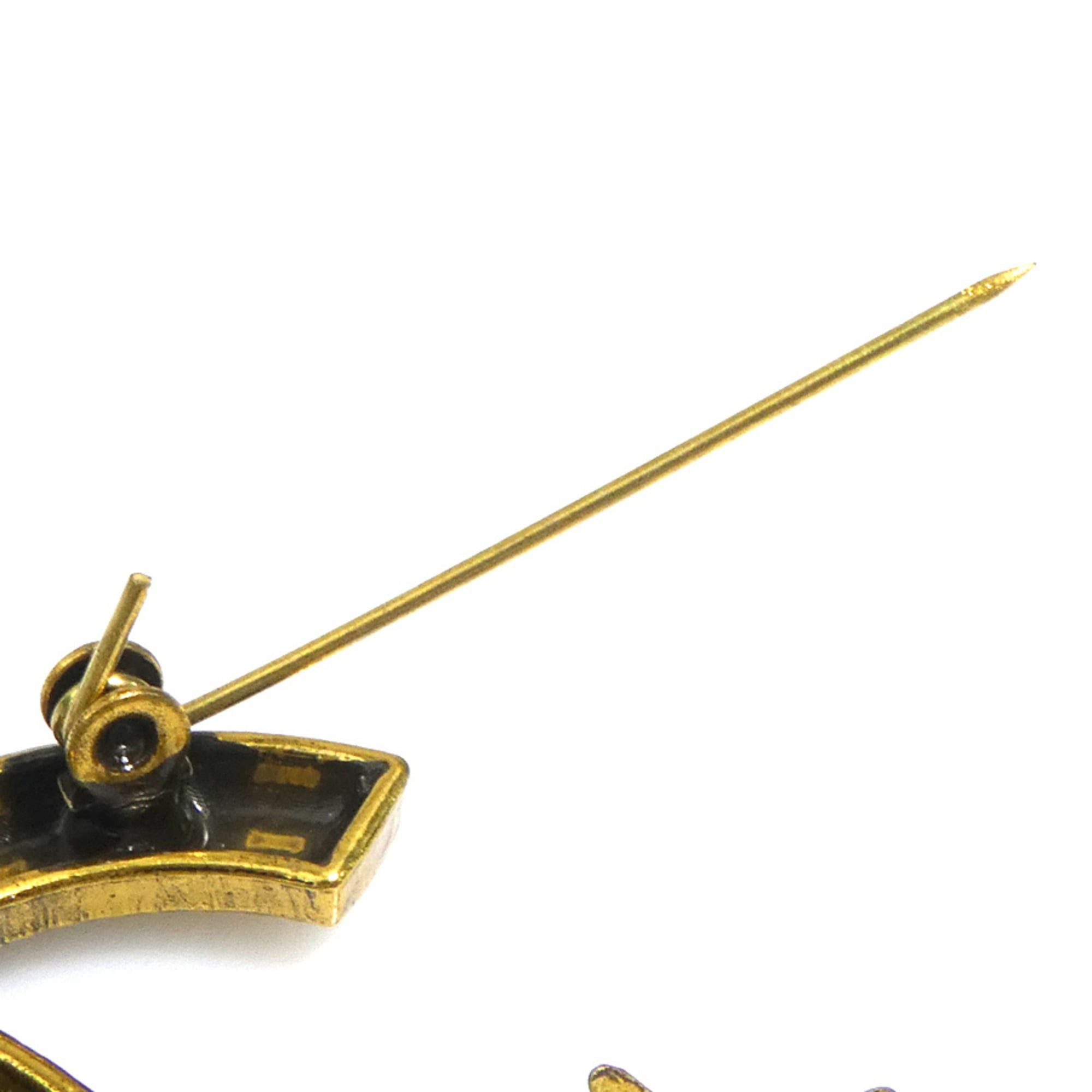 Chanel Chanel brooch, Coco Mark, metal, rhinestone, gold, silver, women's, free shipping, e61655a Size ONE SIZE - 8 Thumbnail