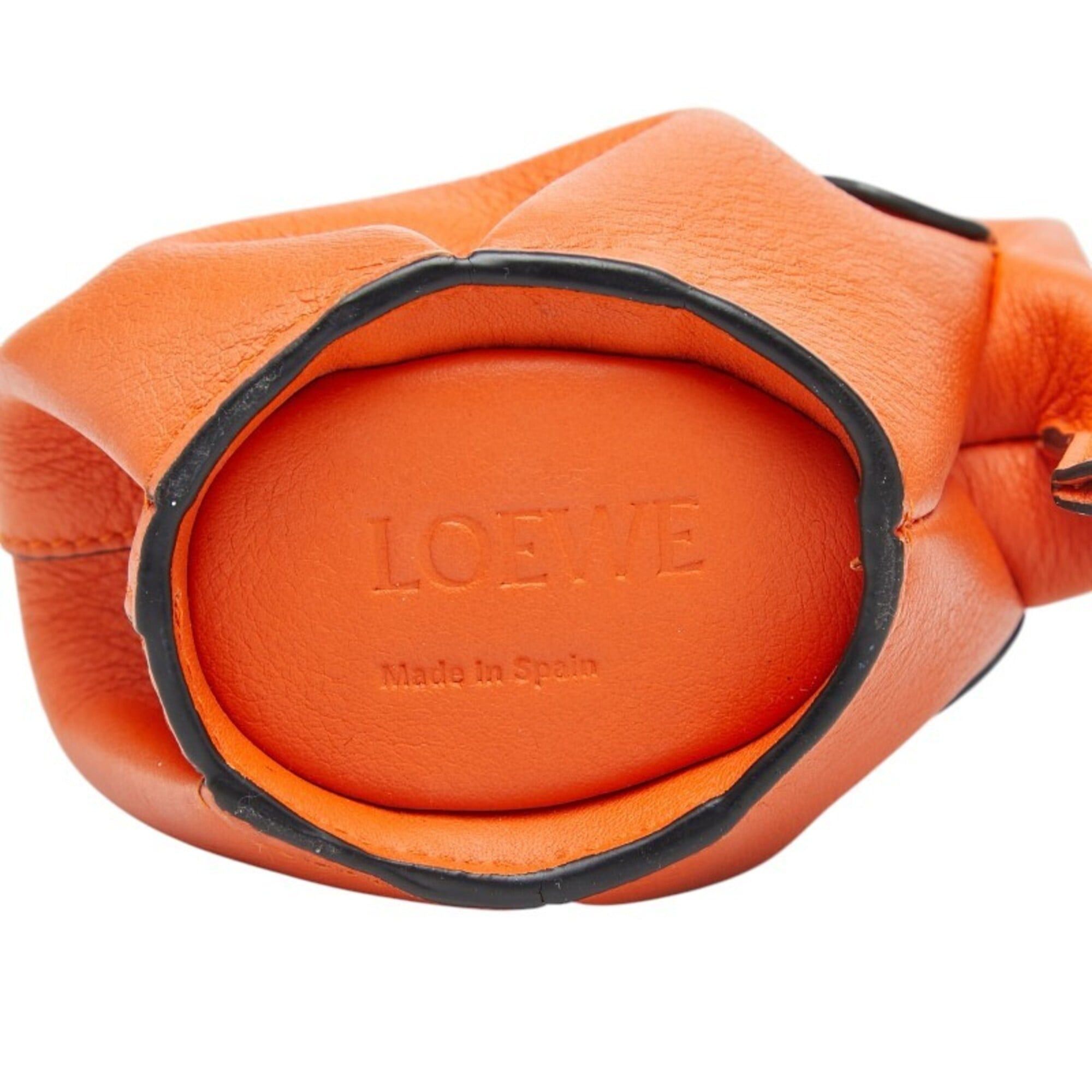 Loewe Loewe Elephant Motif Charm Keychain Wallet/Coin Purse Orange Leather Women's LOEWE Size ONE SIZE - 6 Thumbnail
