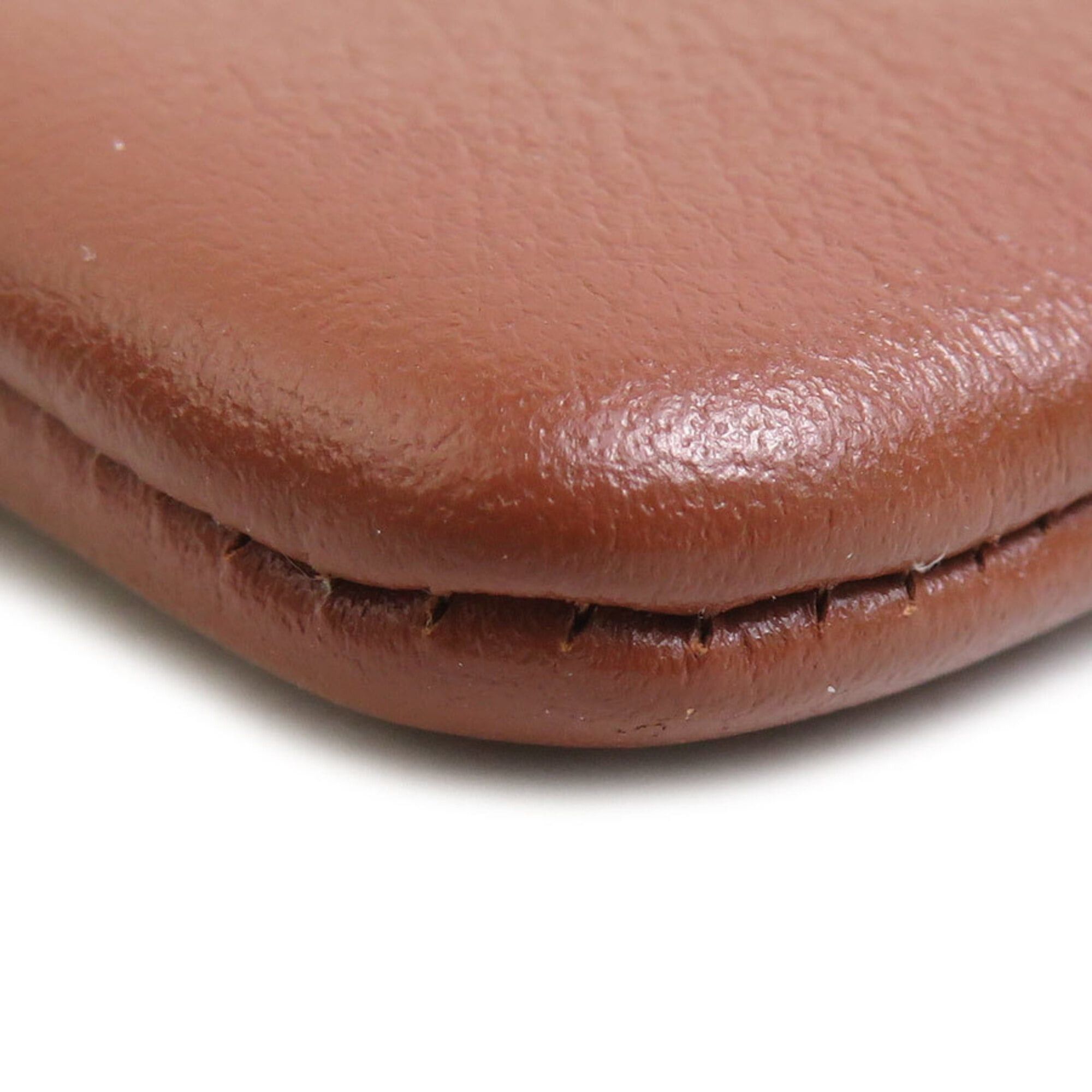 Celine Celine Wallet/Coin Purse Leather Metal Brown Gold Women's Free Shipping e61641a Size ONE SIZE - 4 Thumbnail