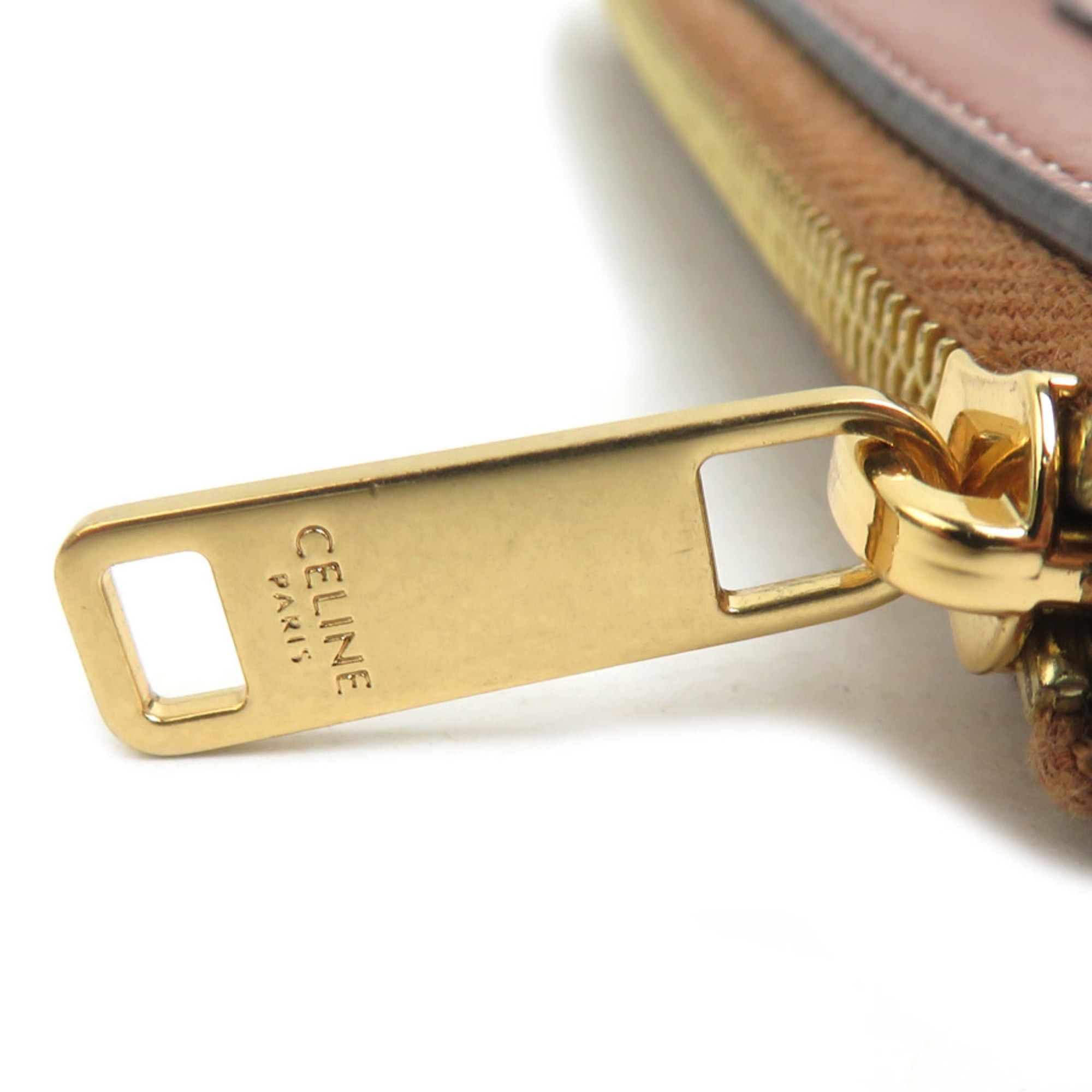 Celine Celine Wallet/Coin Purse Leather Metal Brown Gold Women's Free Shipping e61641a Size ONE SIZE - 6 Thumbnail
