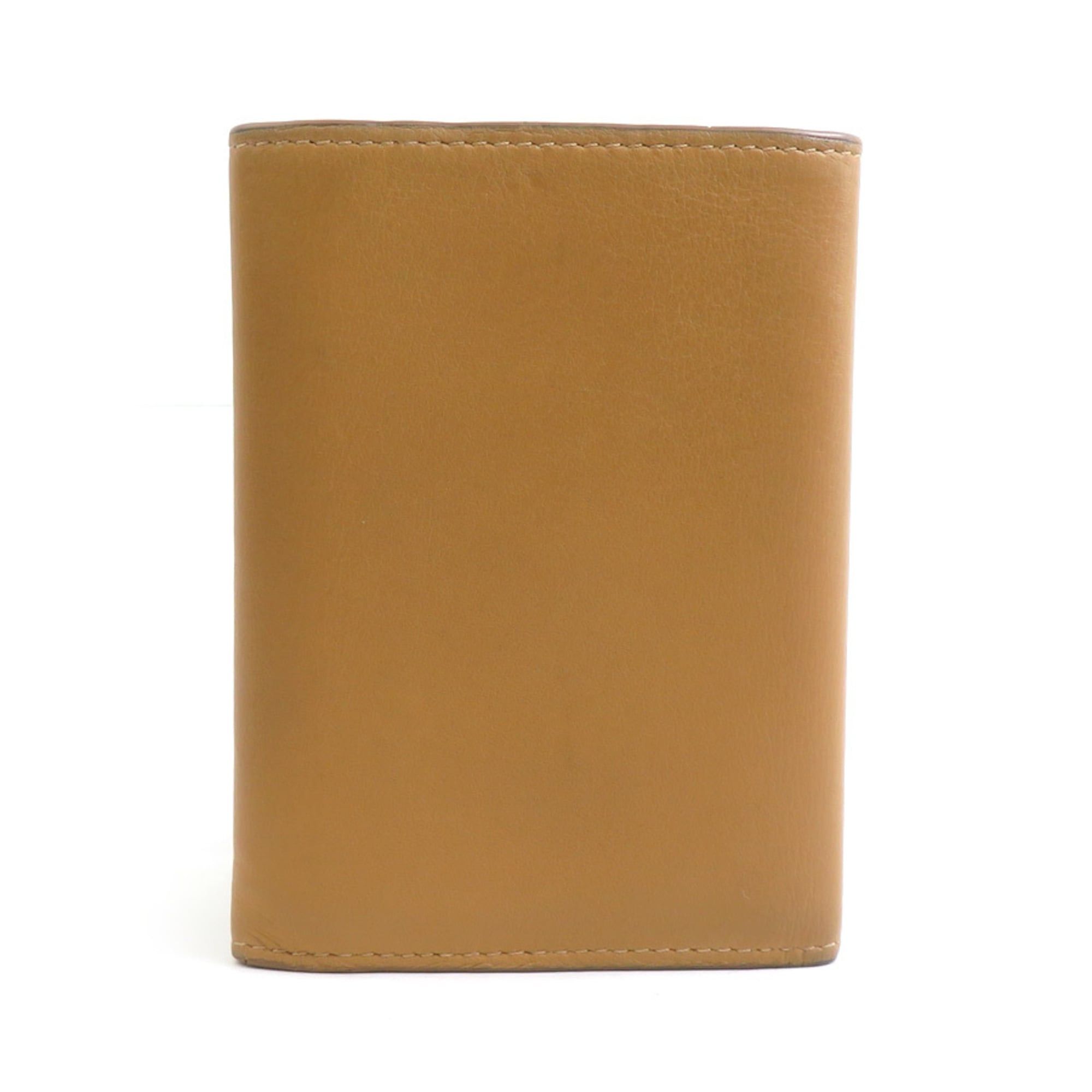 Loewe Loewe Tri-fold Wallet, Owl Design, Leather, Camel Brown, Men's & Women's, Free Shipping, h32069i Size ONE SIZE - 2 Thumbnail