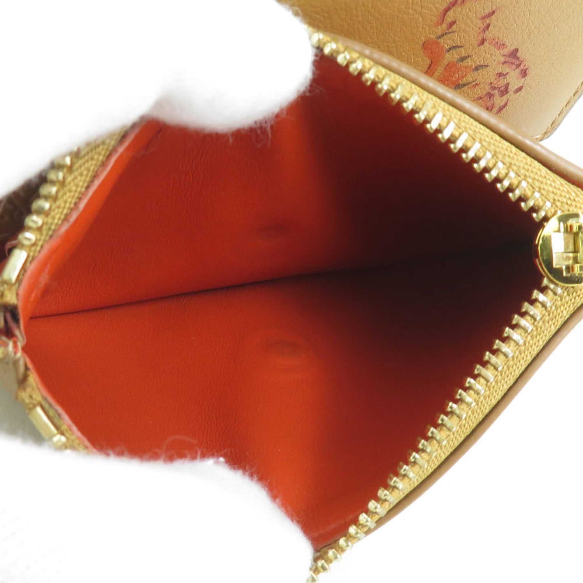 Loewe Loewe Tri-fold Wallet, Owl Design, Leather, Camel Brown, Men's & Women's, Free Shipping, h32069i Size ONE SIZE - 4 Thumbnail