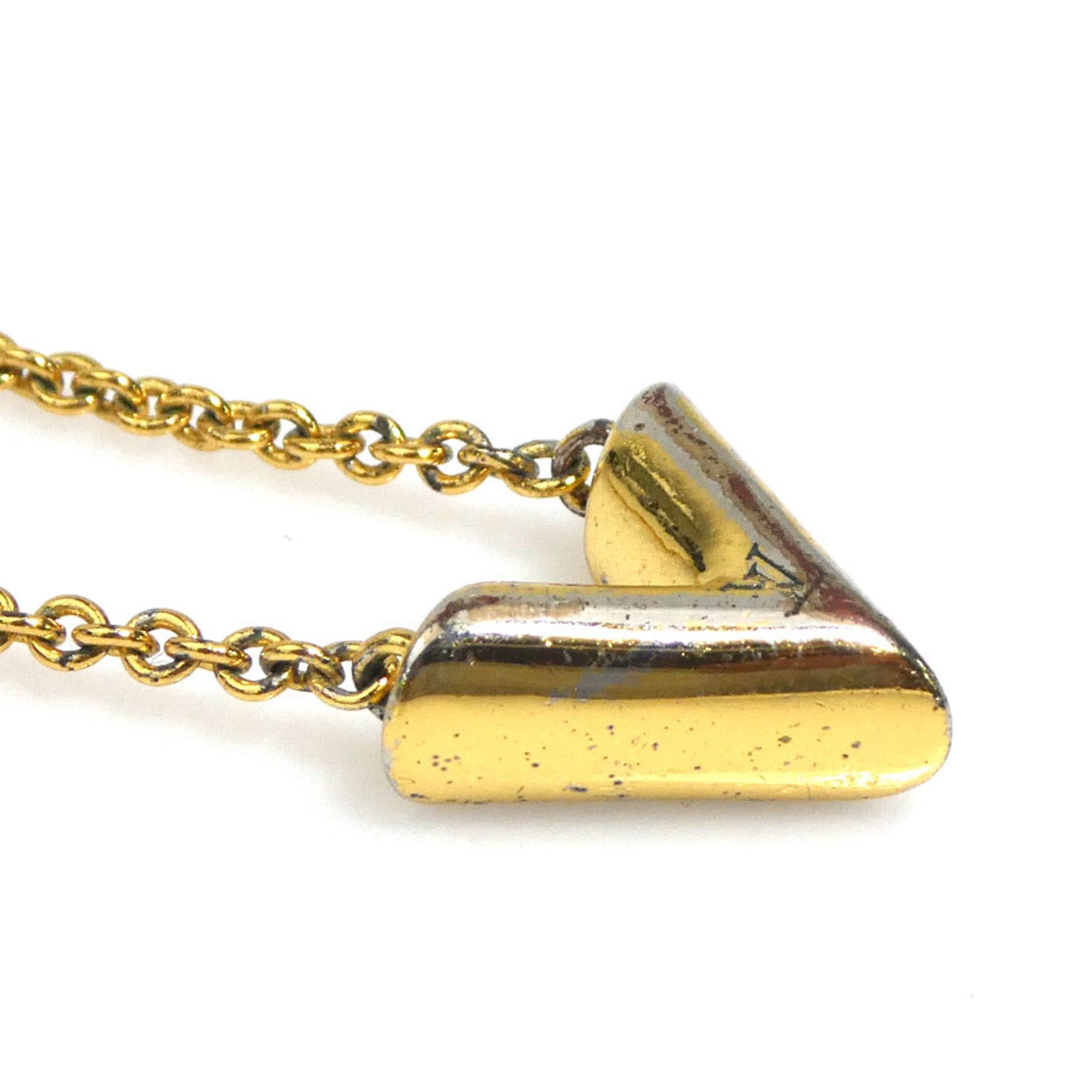 Louis Vuitton Louis Vuitton Essential V Metal Gold Necklace for Women, M61083, Free Shipping, h32076a Size ONE SIZE - 2 Thumbnail