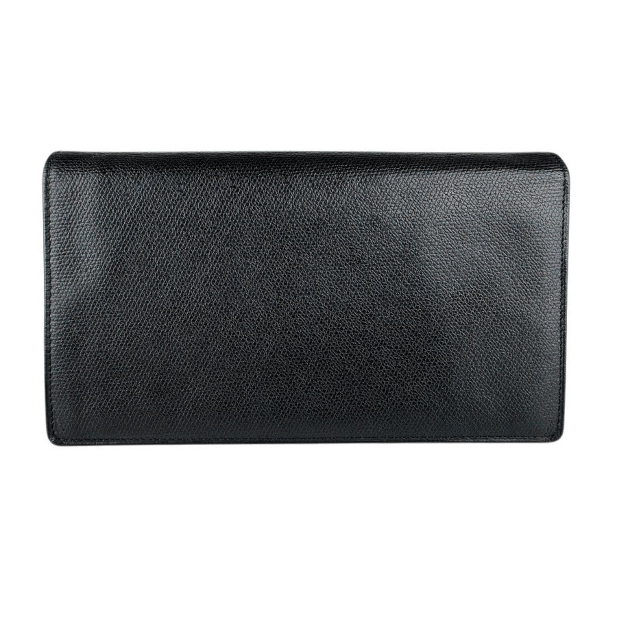 Chanel Chanel Bi-fold Long Wallet Coco Button Leather Black Women's Free Shipping z9093 Size ONE SIZE - 3 Thumbnail