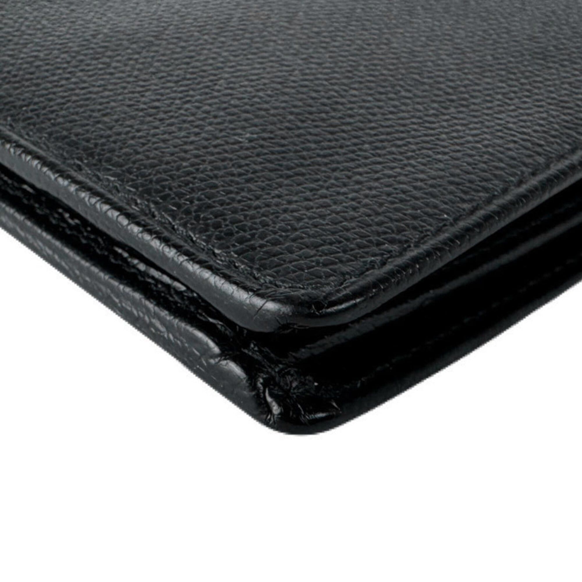 Chanel Chanel Bi-fold Long Wallet Coco Button Leather Black Women's Free Shipping z9093 Size ONE SIZE - 9 Thumbnail
