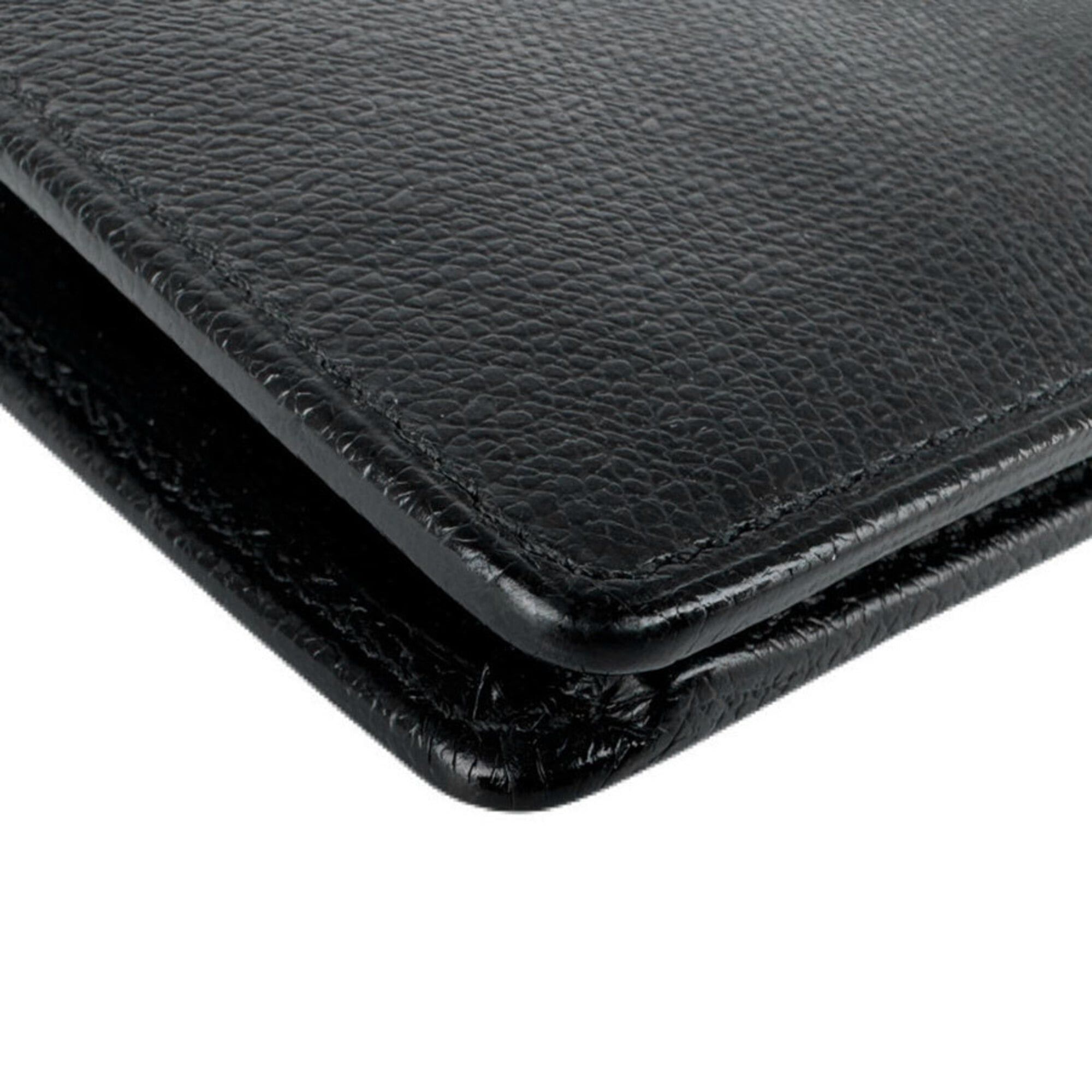 Chanel Chanel Bi-fold Long Wallet Coco Button Leather Black Women's Free Shipping z9093 Size ONE SIZE - 8 Thumbnail