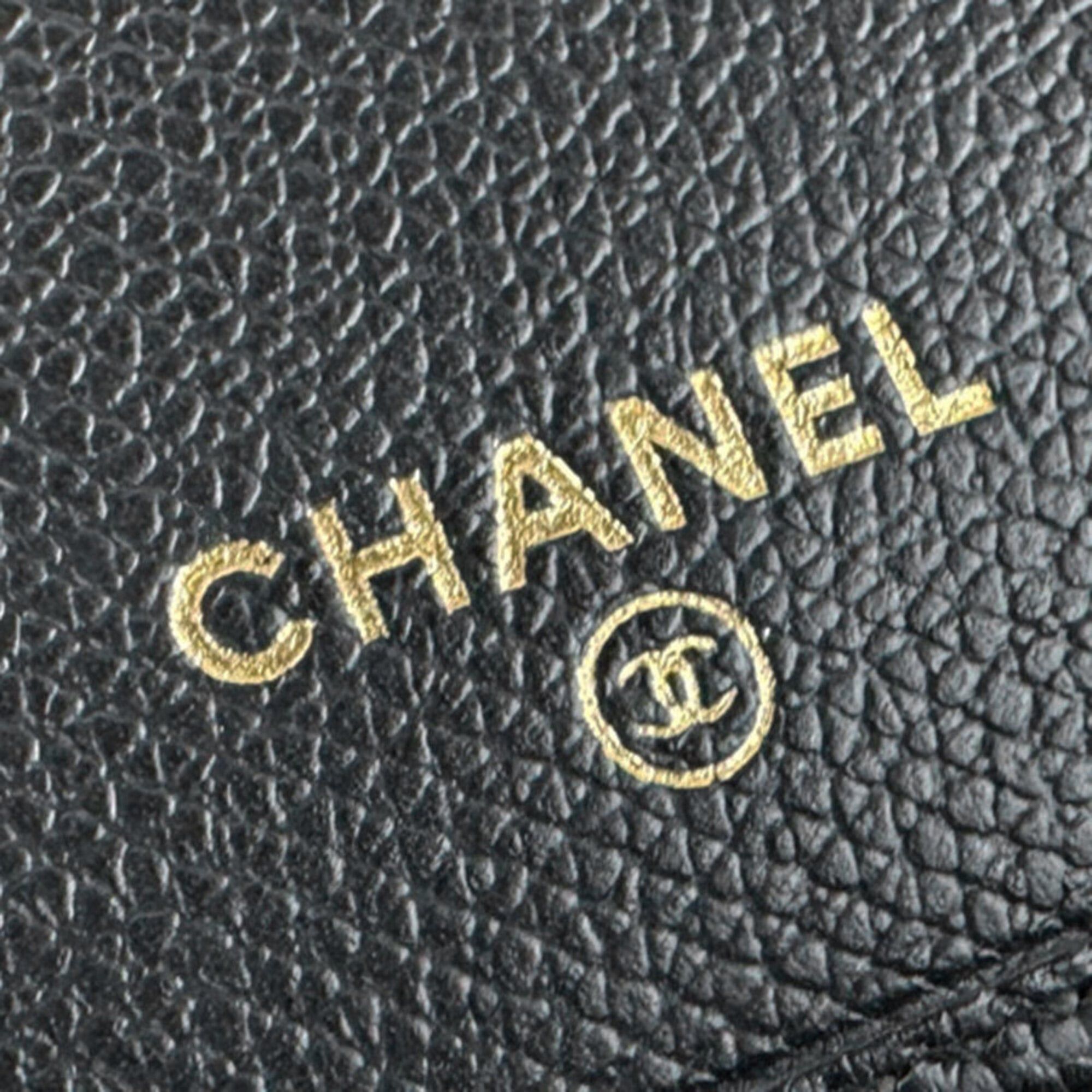 Chanel Chanel Bi-fold Long Wallet Coco Button Leather Black Women's Free Shipping z9093 Size ONE SIZE - 13 Thumbnail