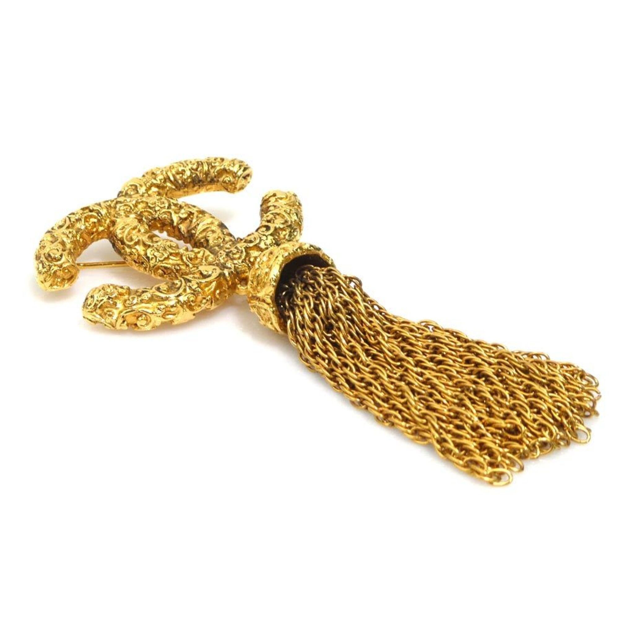Chanel Chanel brooch, Coco Mark, metal, gold, women's, free shipping, e61653a Size ONE SIZE - 2 Thumbnail