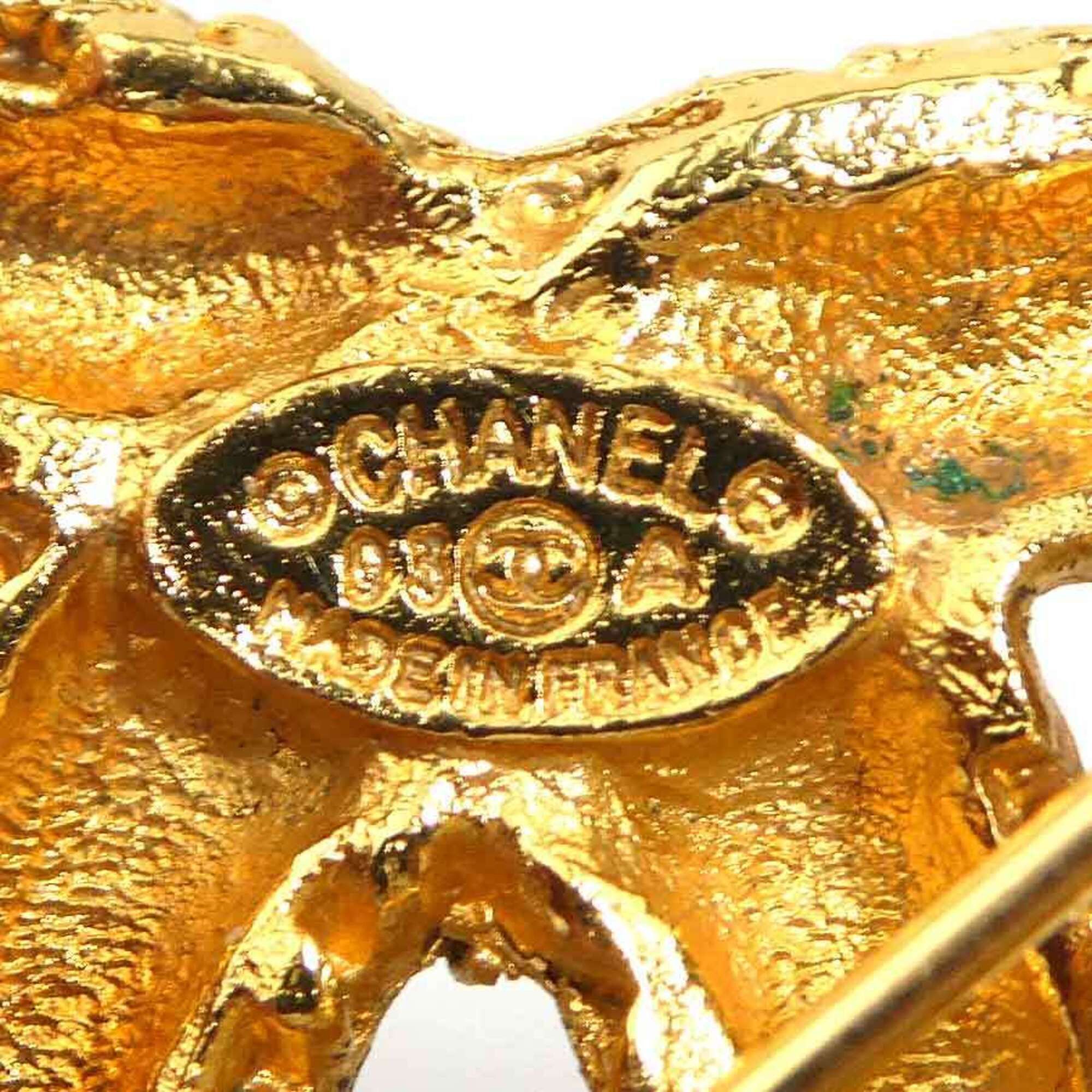 Chanel Chanel brooch, Coco Mark, metal, gold, women's, free shipping, e61653a Size ONE SIZE - 10 Thumbnail
