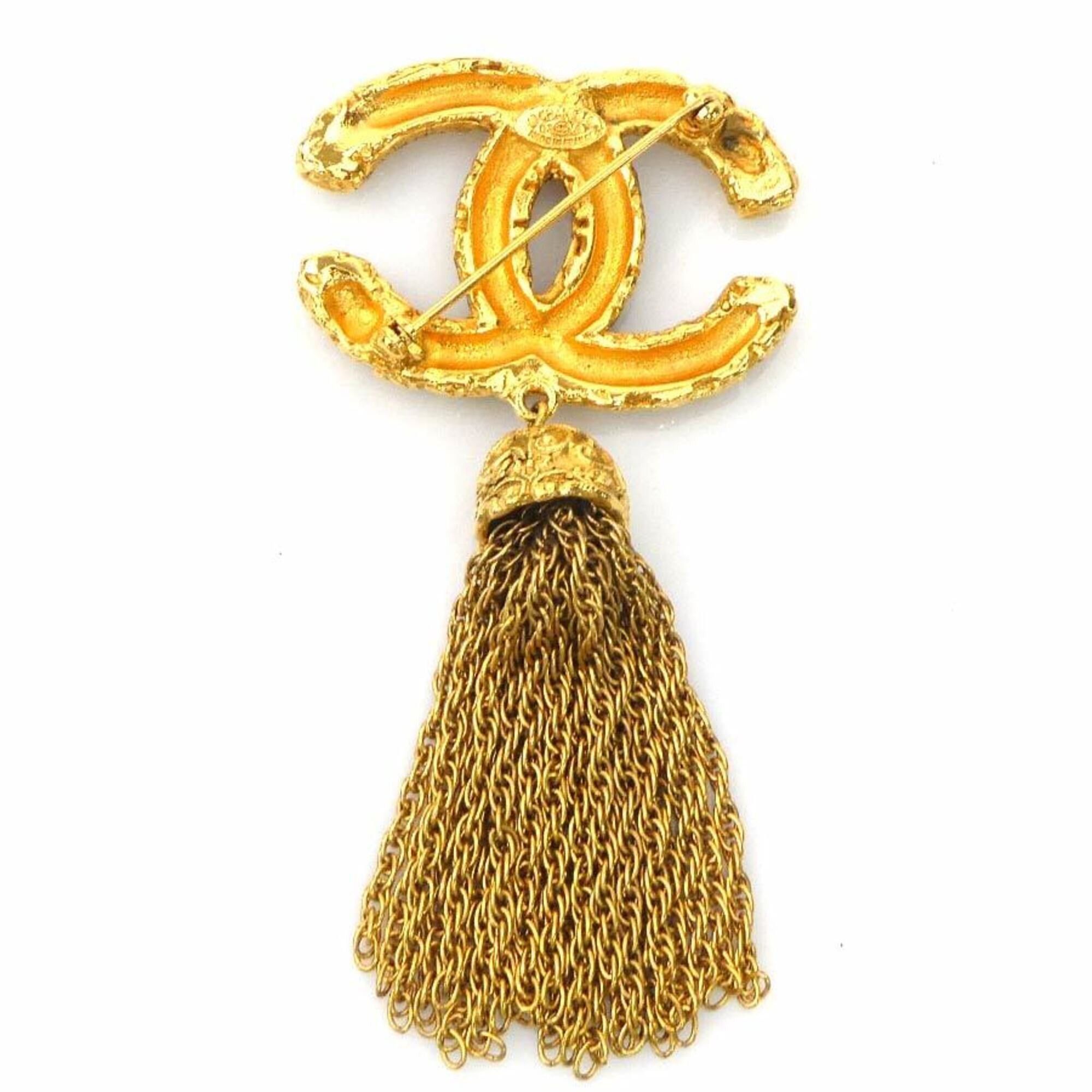 Chanel Chanel brooch, Coco Mark, metal, gold, women's, free shipping, e61653a Size ONE SIZE - 5 Thumbnail