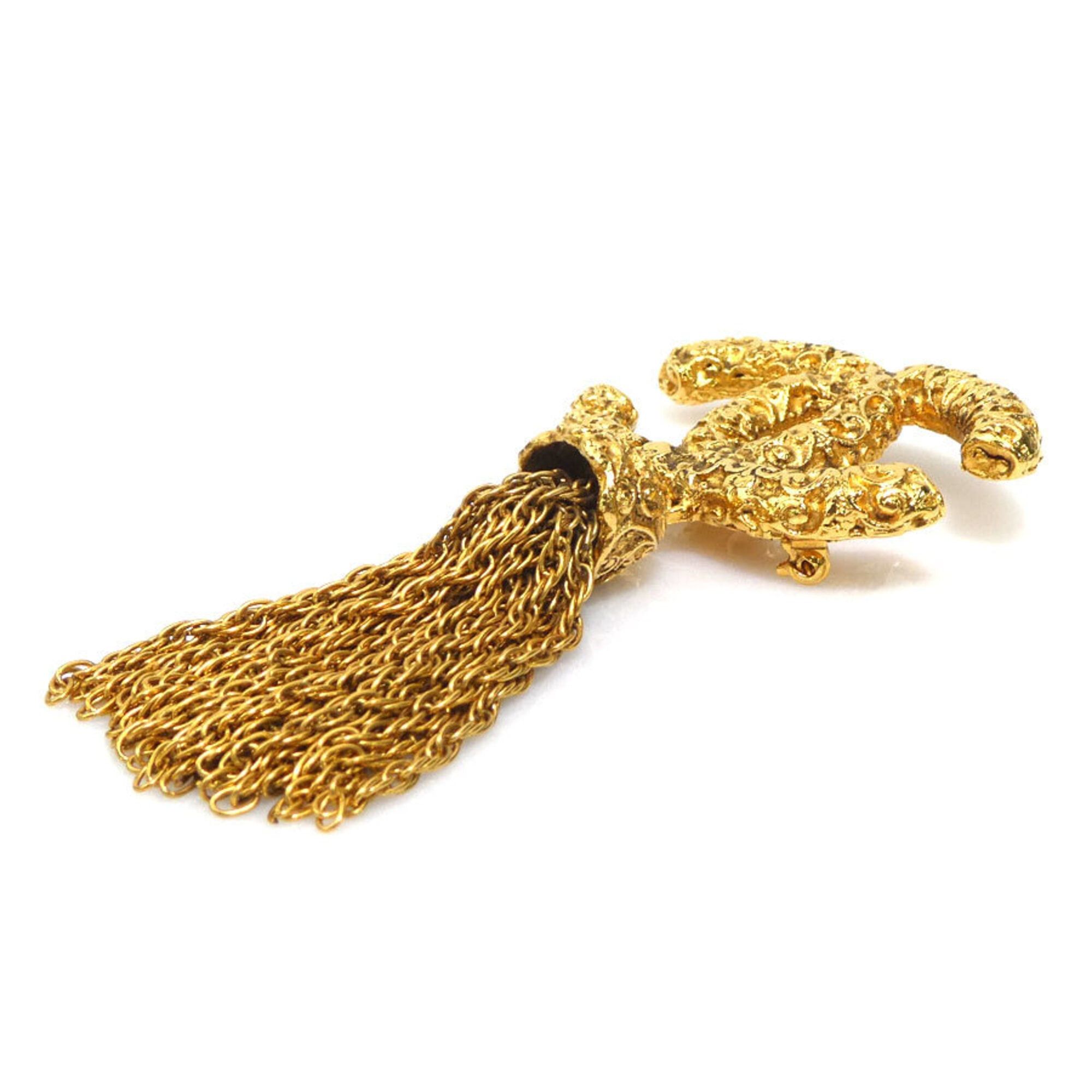 Chanel Chanel brooch, Coco Mark, metal, gold, women's, free shipping, e61653a Size ONE SIZE - 3 Thumbnail
