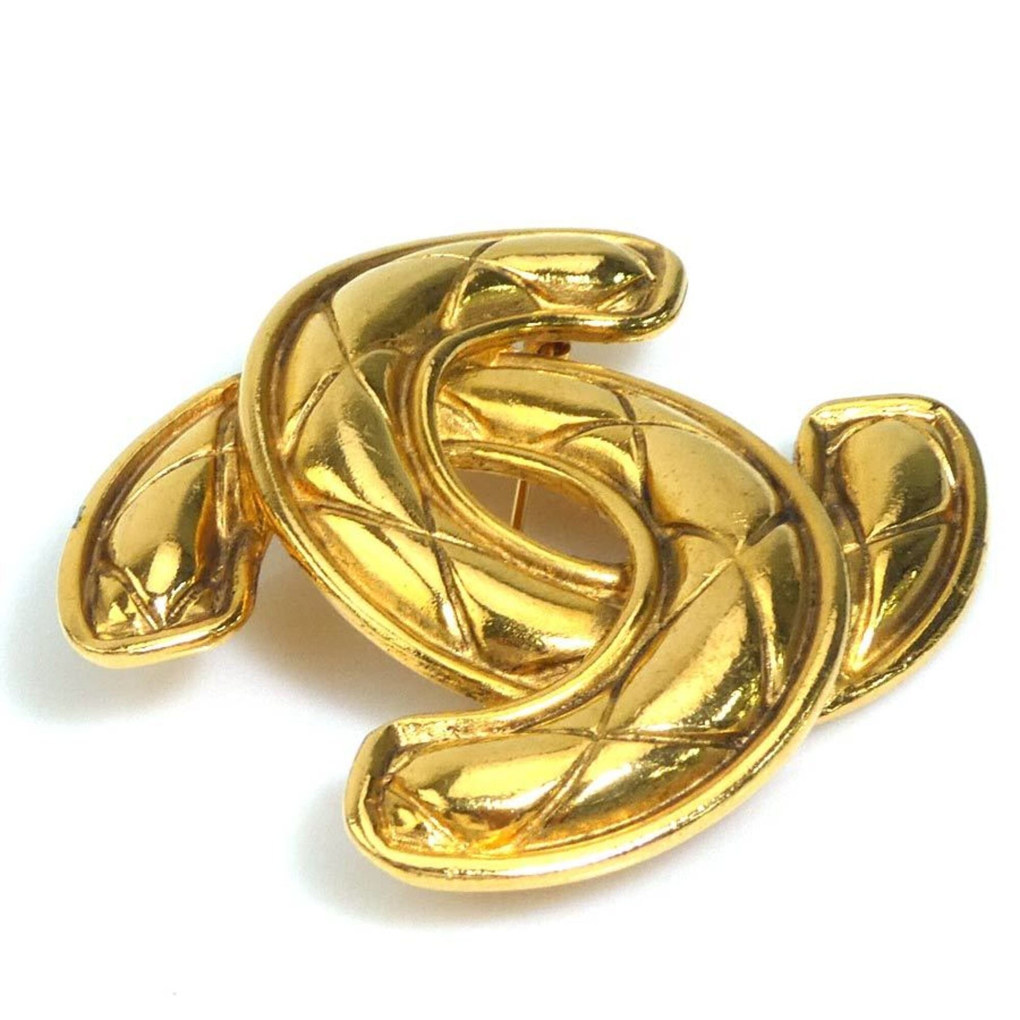 Chanel Chanel brooch, Coco Mark, metal, gold, women's, free shipping, e61654a Size ONE SIZE - 2 Thumbnail