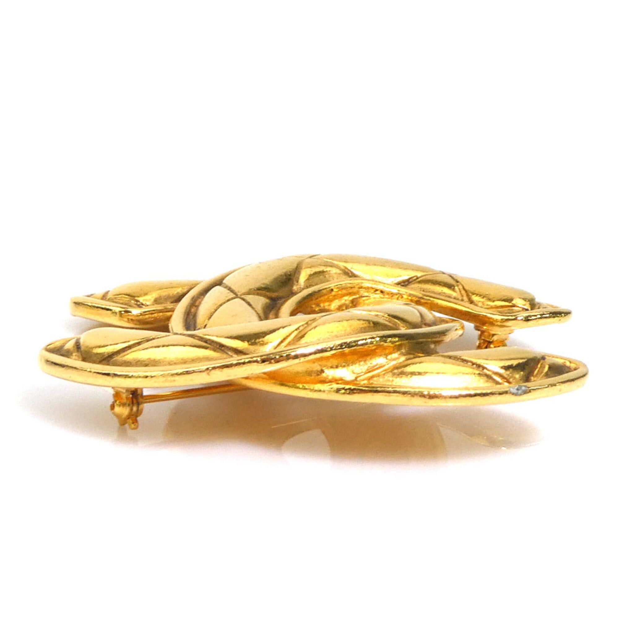 Chanel Chanel brooch, Coco Mark, metal, gold, women's, free shipping, e61654a Size ONE SIZE - 4 Thumbnail