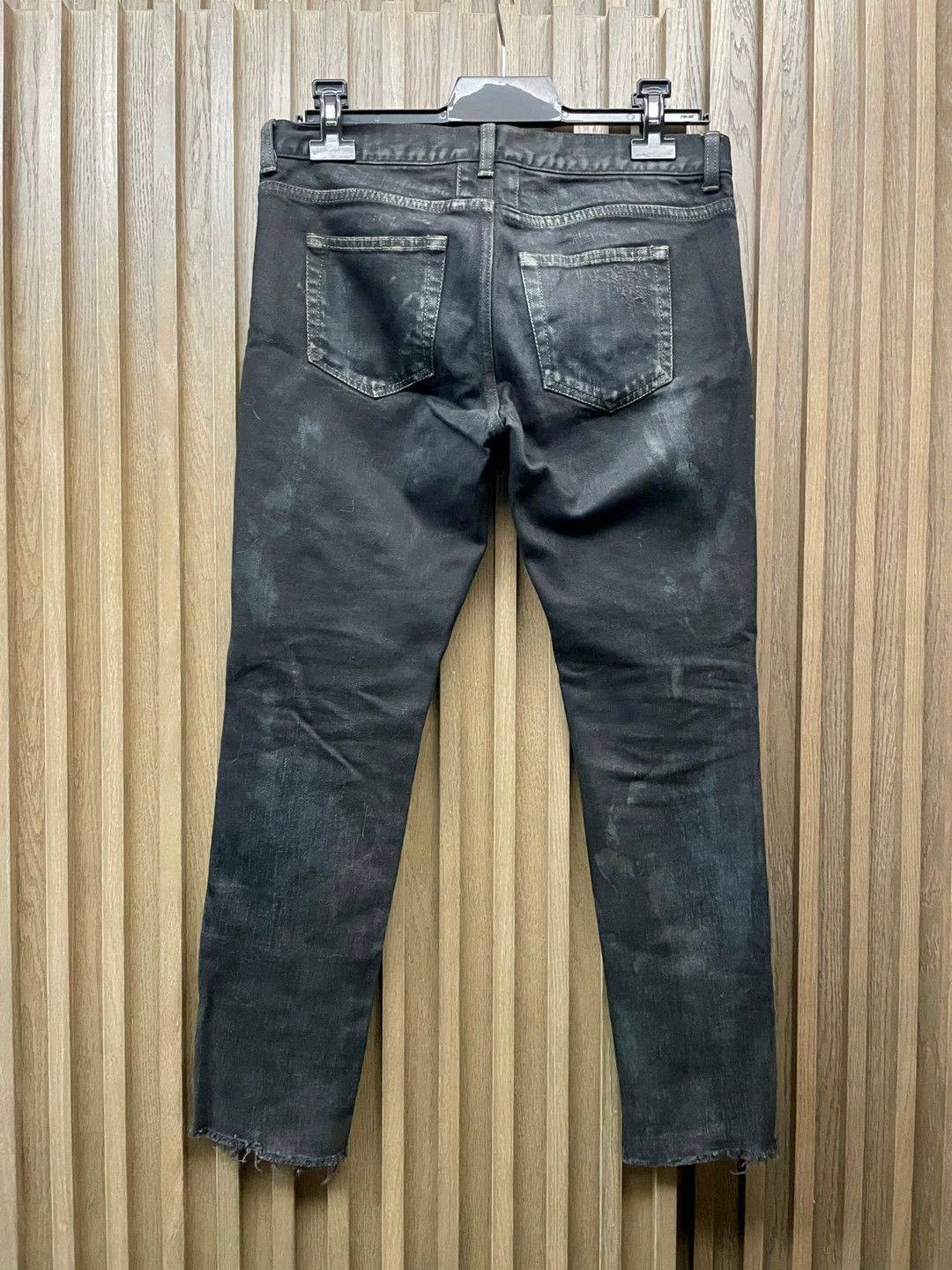 Saint Laurent Paris Distressed Black Denim Pants Size US 32 / EU 48 - 3 Thumbnail