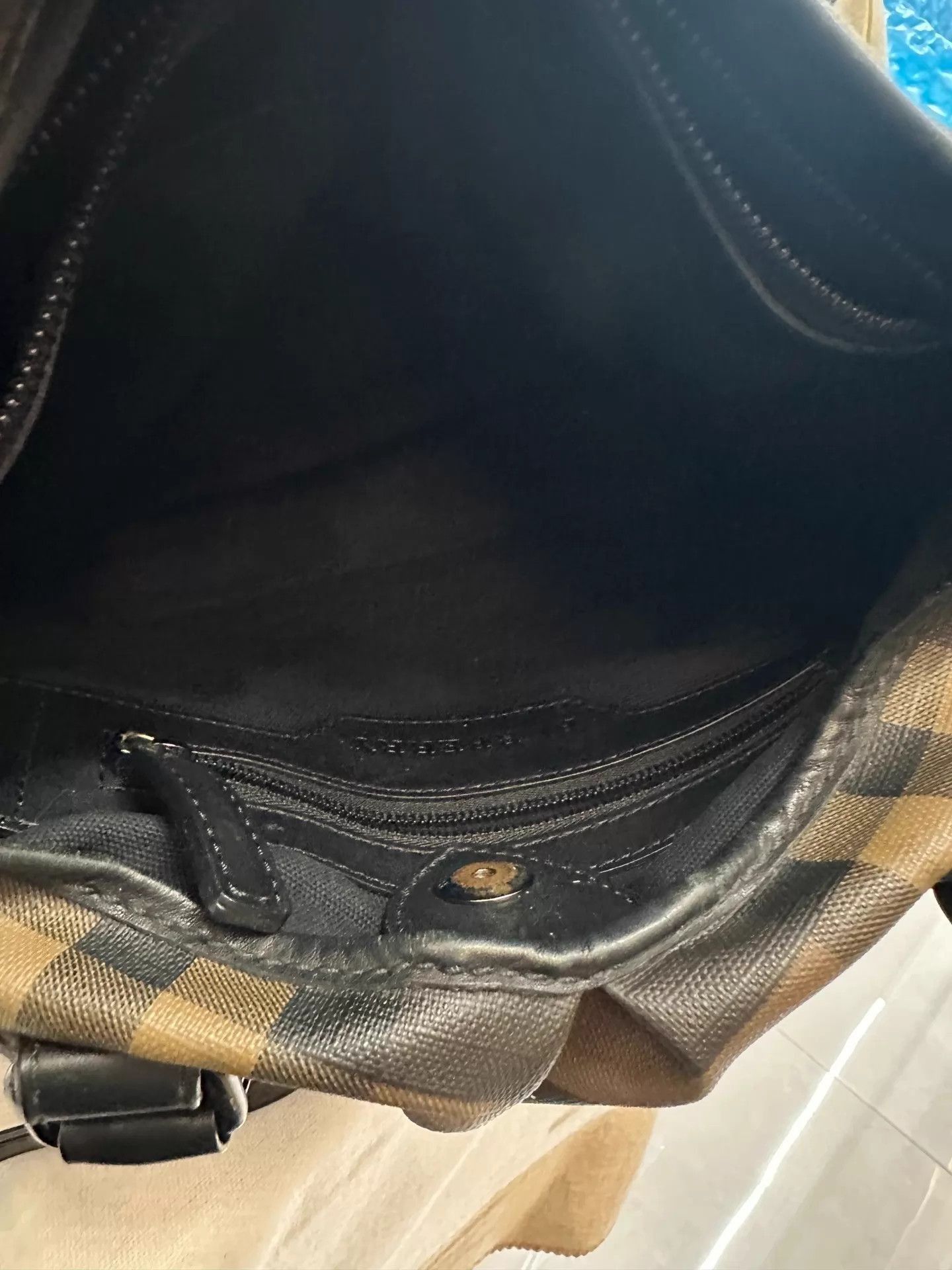 Burberry Multi Checkered Tote Bag with Leather Straps Size ONE SIZE - 7 Thumbnail