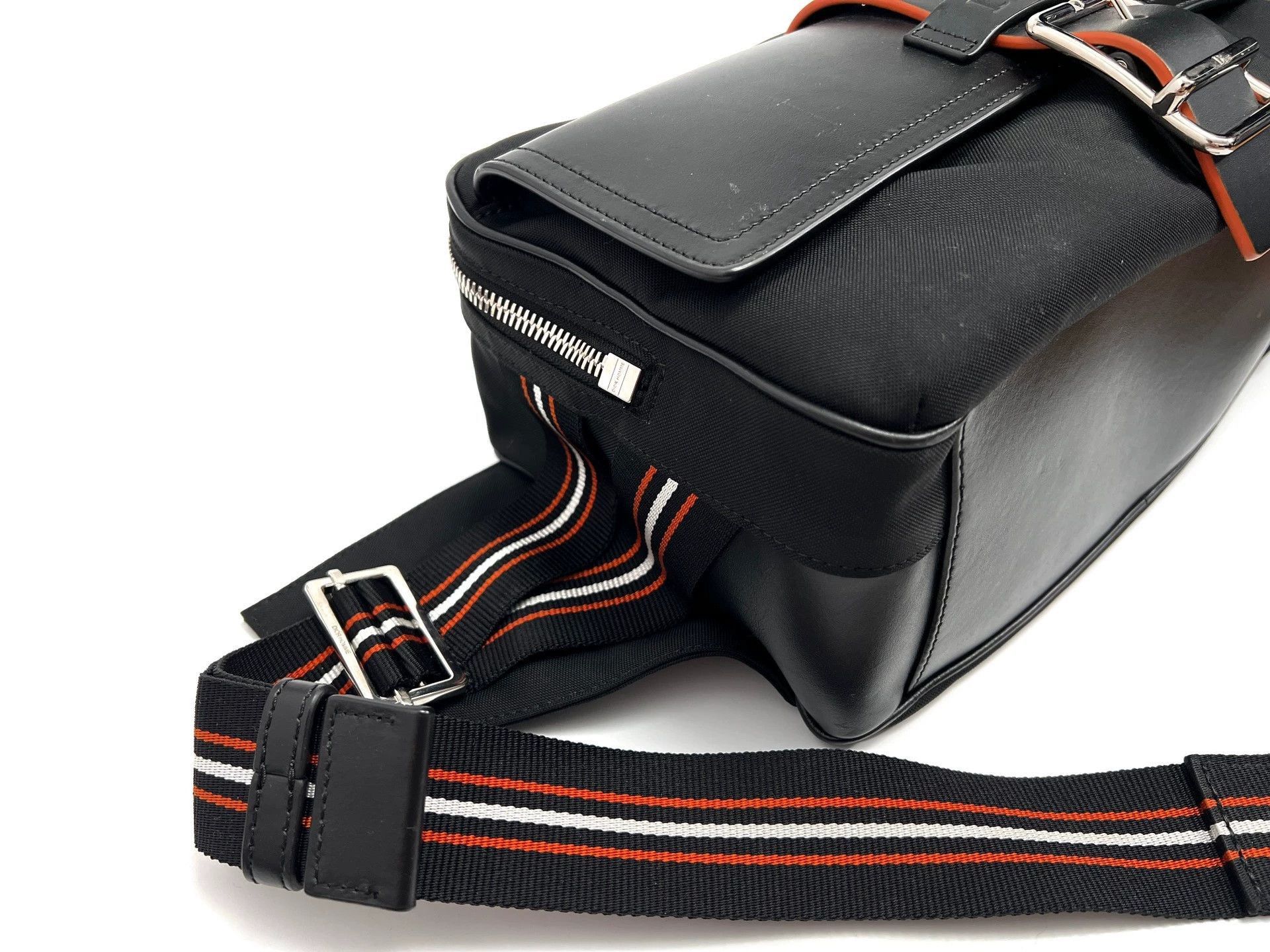 Dior Black Crossbody Bag with Striped Strap and Buckle Size ONE SIZE - 4 Thumbnail