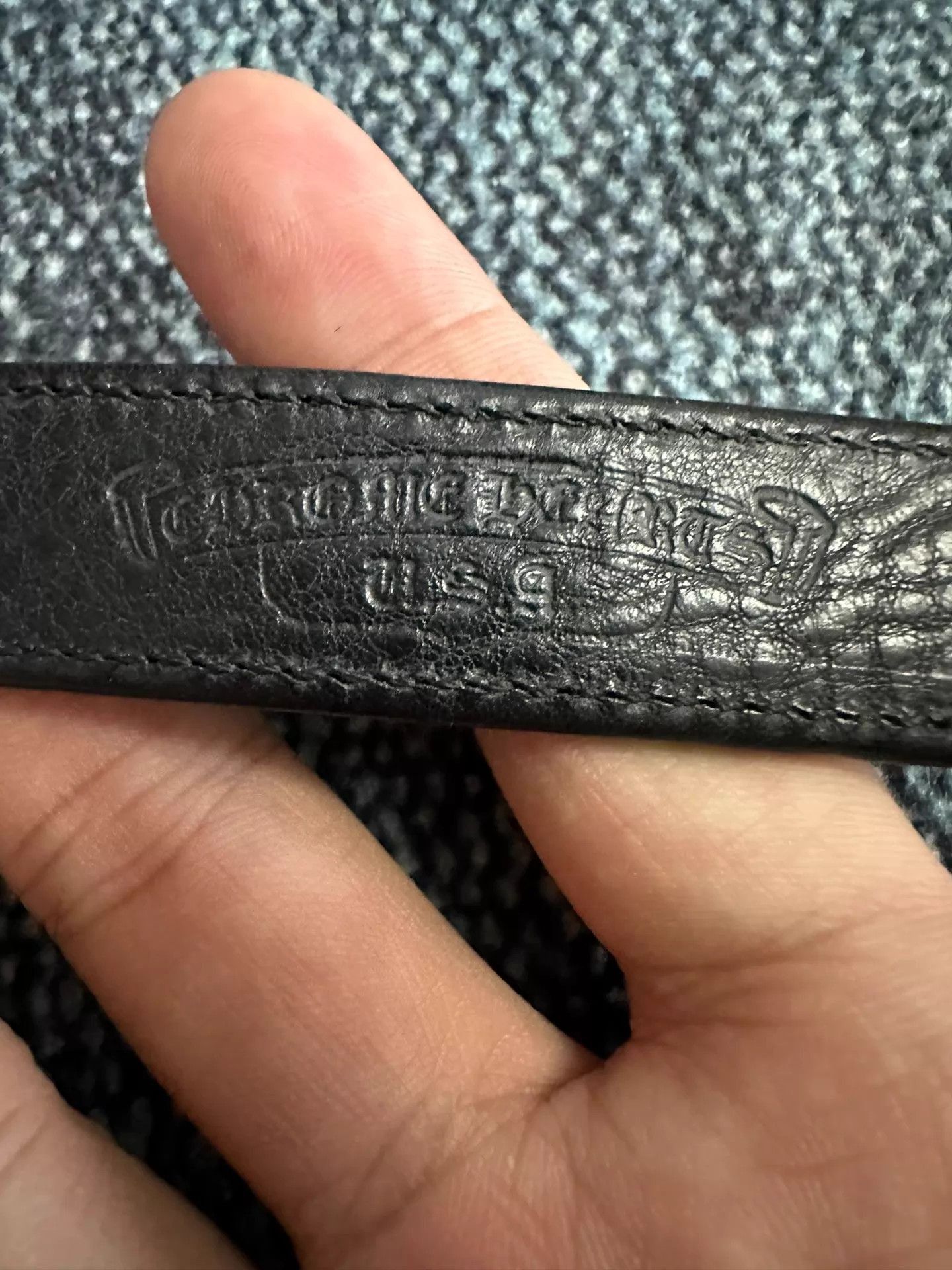 Chrome Hearts Black Leather Bracelet with Decorative Metal Studs Size ONE SIZE - 3 Thumbnail