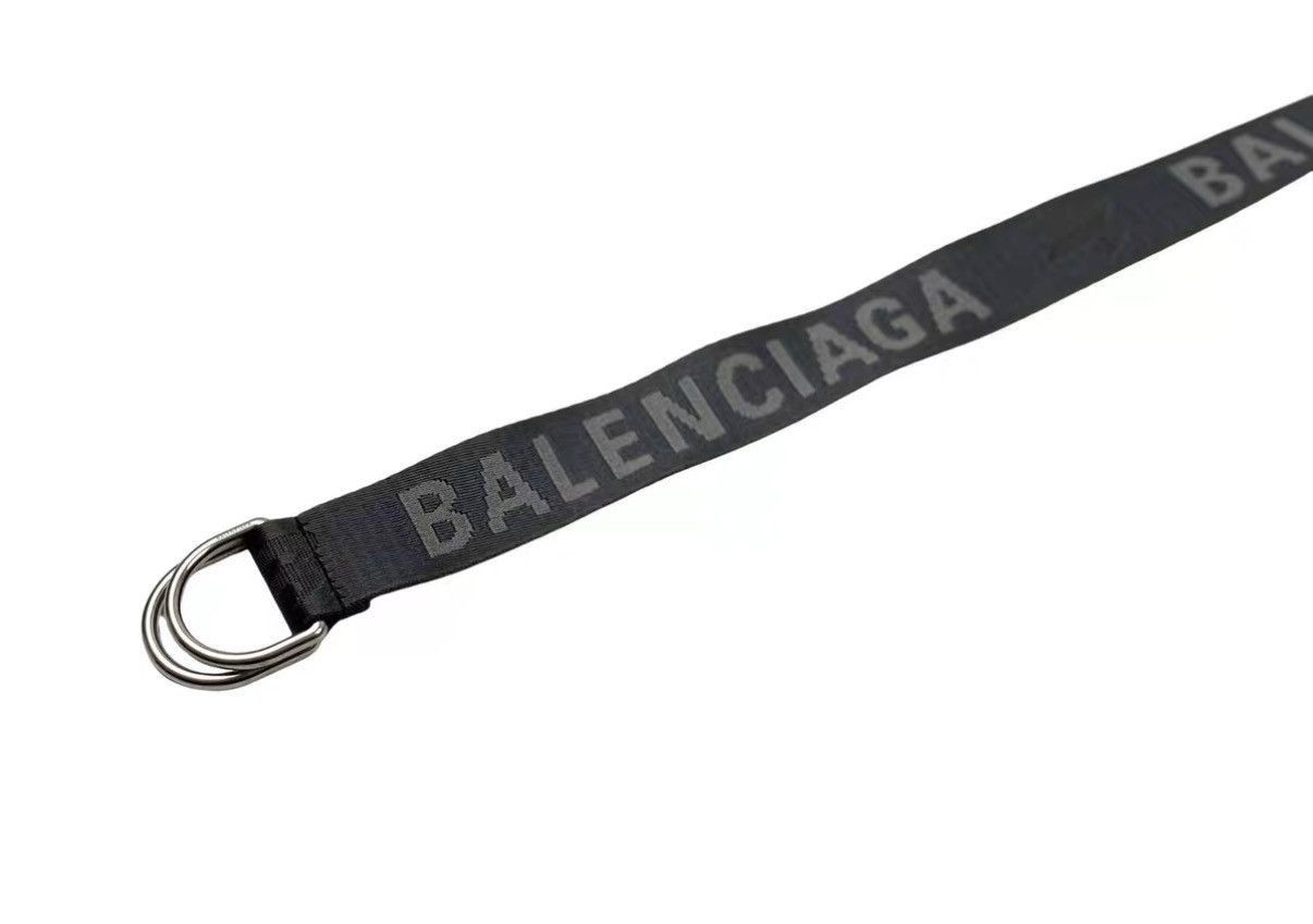 Balenciaga Gray Woven Belt with Silver Buckle Size ONE SIZE - 2 Thumbnail