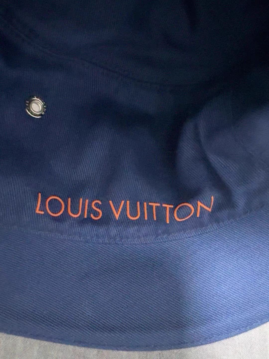 Louis Vuitton Orange Bucket Hat with Textured Pattern Size ONE SIZE - 4 Thumbnail