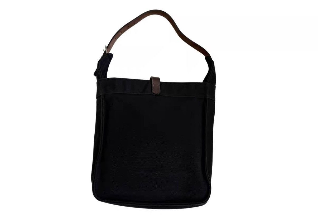 Hermes Black Canvas Shoulder Bag with Leather Strap Size ONE SIZE - 2 Thumbnail