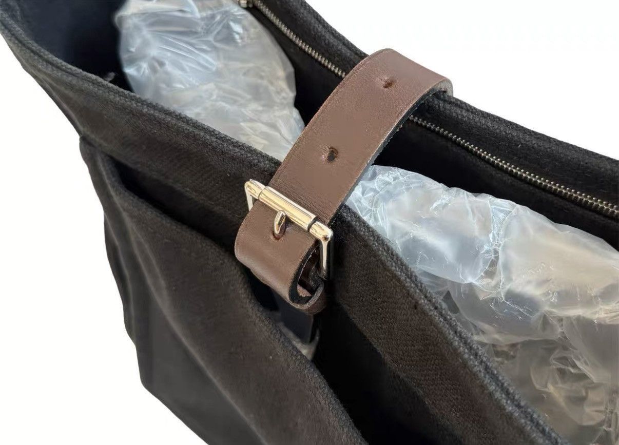 Hermes Black Canvas Shoulder Bag with Leather Strap Size ONE SIZE - 6 Thumbnail