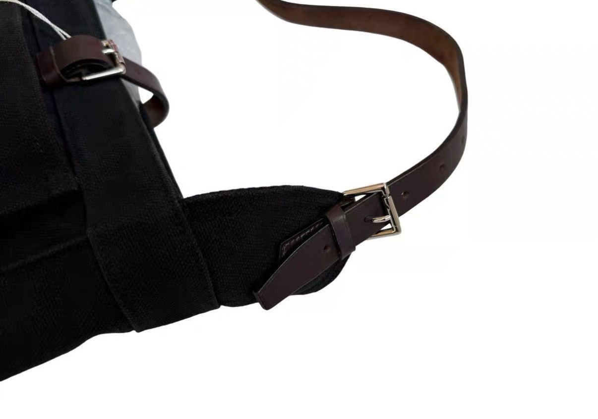 Hermes Black Canvas Shoulder Bag with Leather Strap Size ONE SIZE - 5 Thumbnail