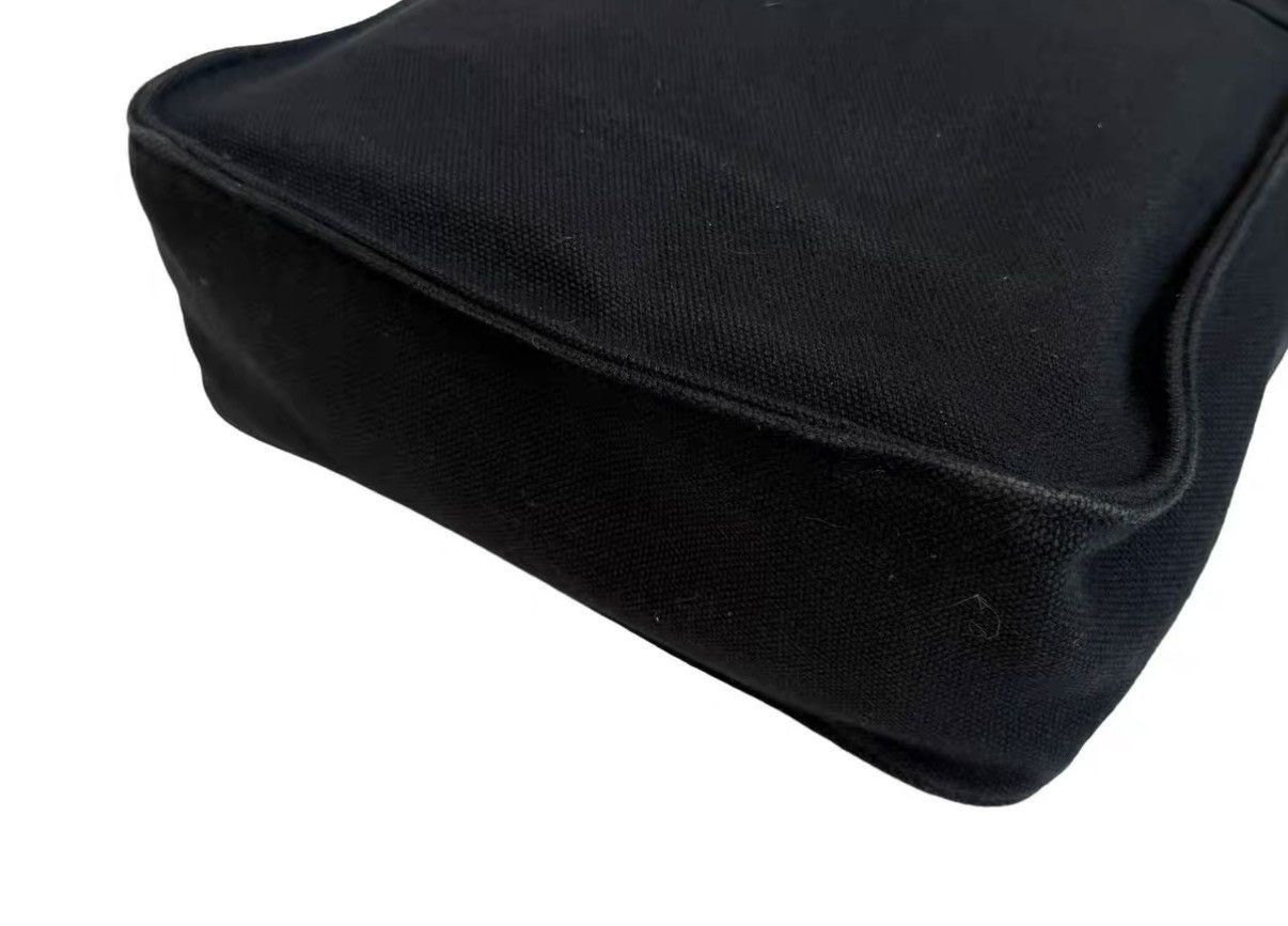 Hermes Black Canvas Shoulder Bag with Leather Strap Size ONE SIZE - 8 Thumbnail