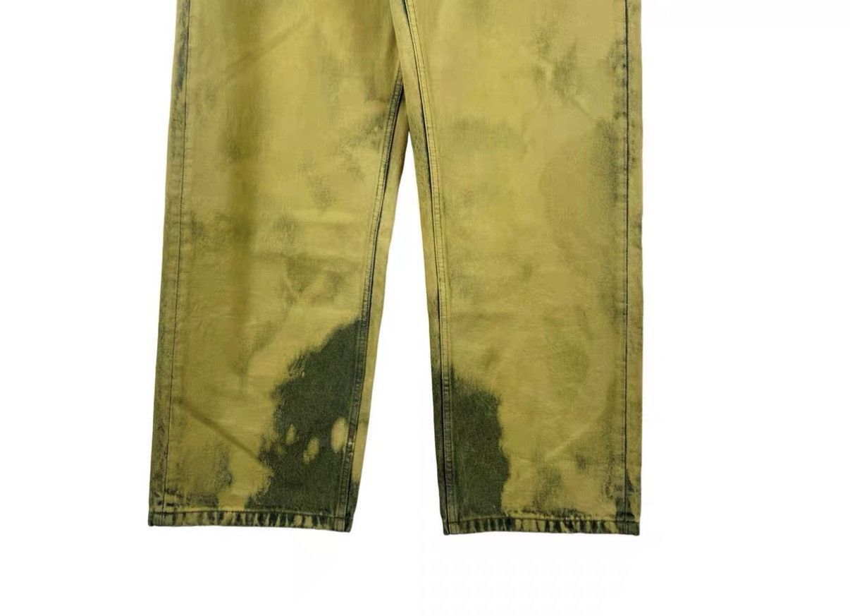 Dries Van Noten Yellow Tie-Dye Wide-Leg Denim Pants Size US 32 / EU 48 - 4 Thumbnail