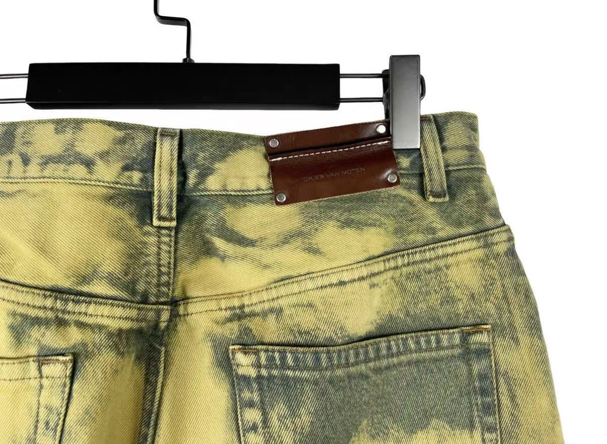 Dries Van Noten Yellow Tie-Dye Wide-Leg Denim Pants Size US 32 / EU 48 - 5 Thumbnail