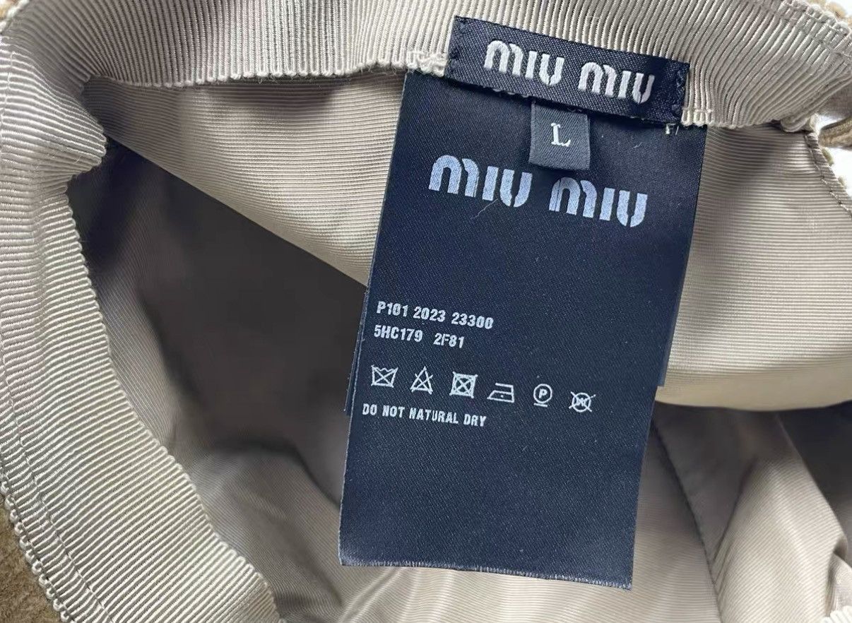 Miu Miu Beige Corduroy Baseball Cap Size ONE SIZE - 4 Thumbnail