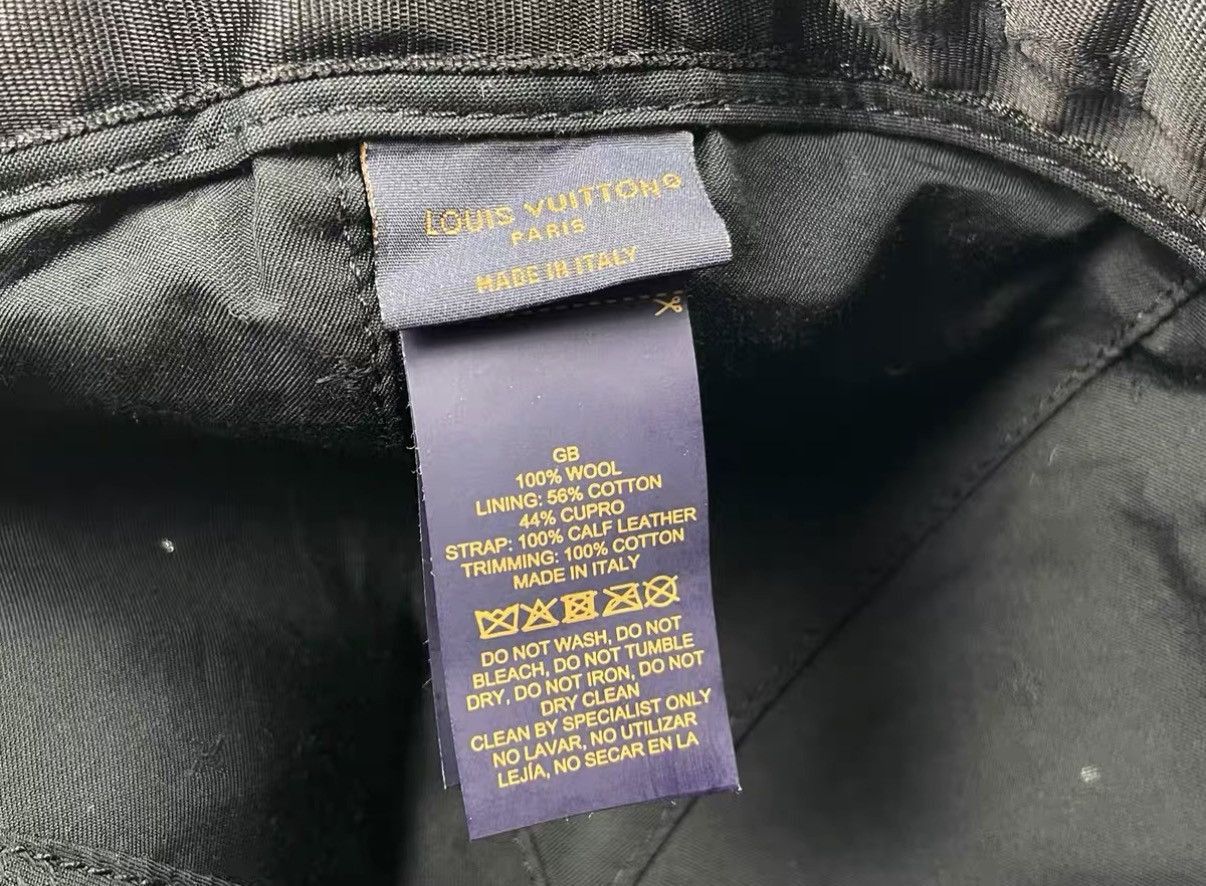 Louis Vuitton Gray Striped Snapback Hat with Purple Brim Size ONE SIZE - 4 Thumbnail