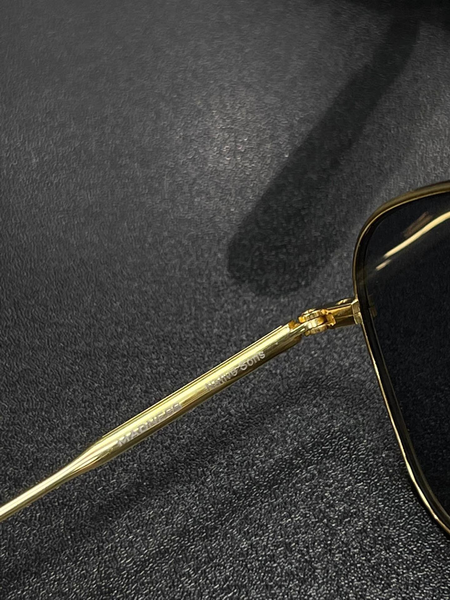 Madness Gold Frame Square Sunglasses Size ONE SIZE - 2 Thumbnail