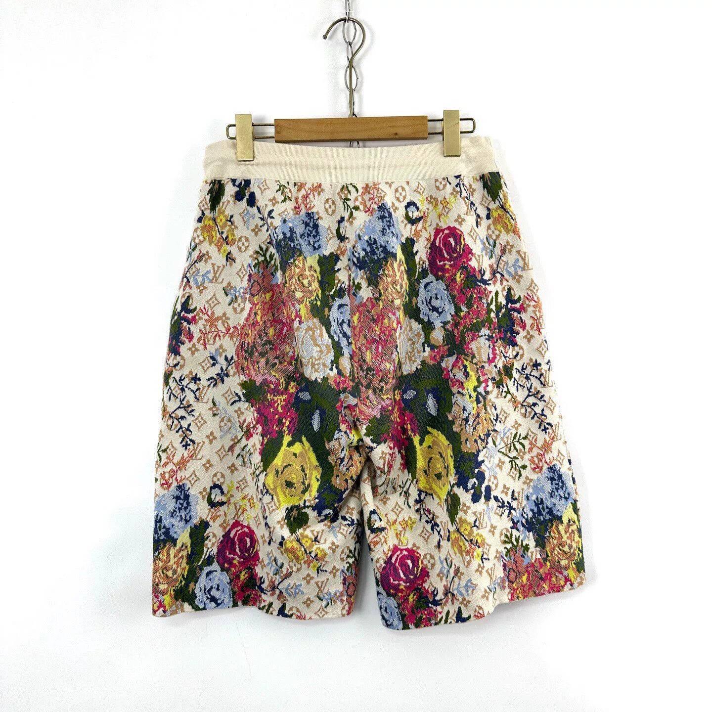 Louis Vuitton Louis Vuitton Floral Print Knit Shorts Size 32" / US 10 / IT 46 - 2 Thumbnail