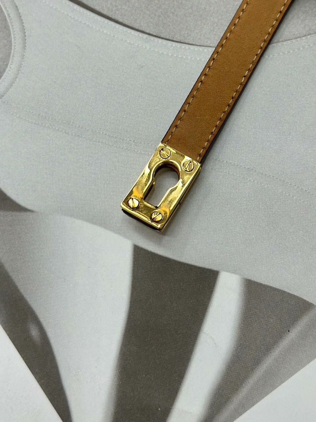 Fendi FENDI Brown Snake Leather Bracelet Size ONE SIZE - 7 Thumbnail