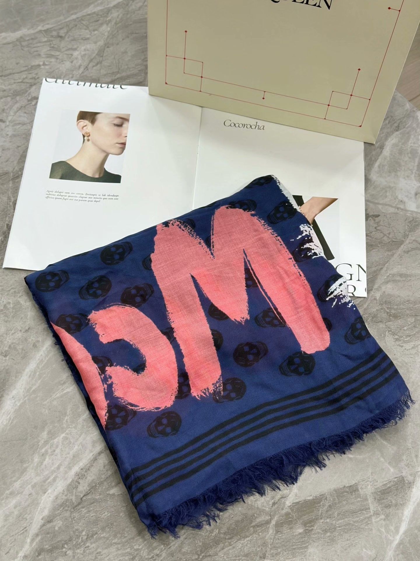 Alexander McQueen Alexander McQueen Skull Print Scarf Size ONE SIZE - 2 Thumbnail