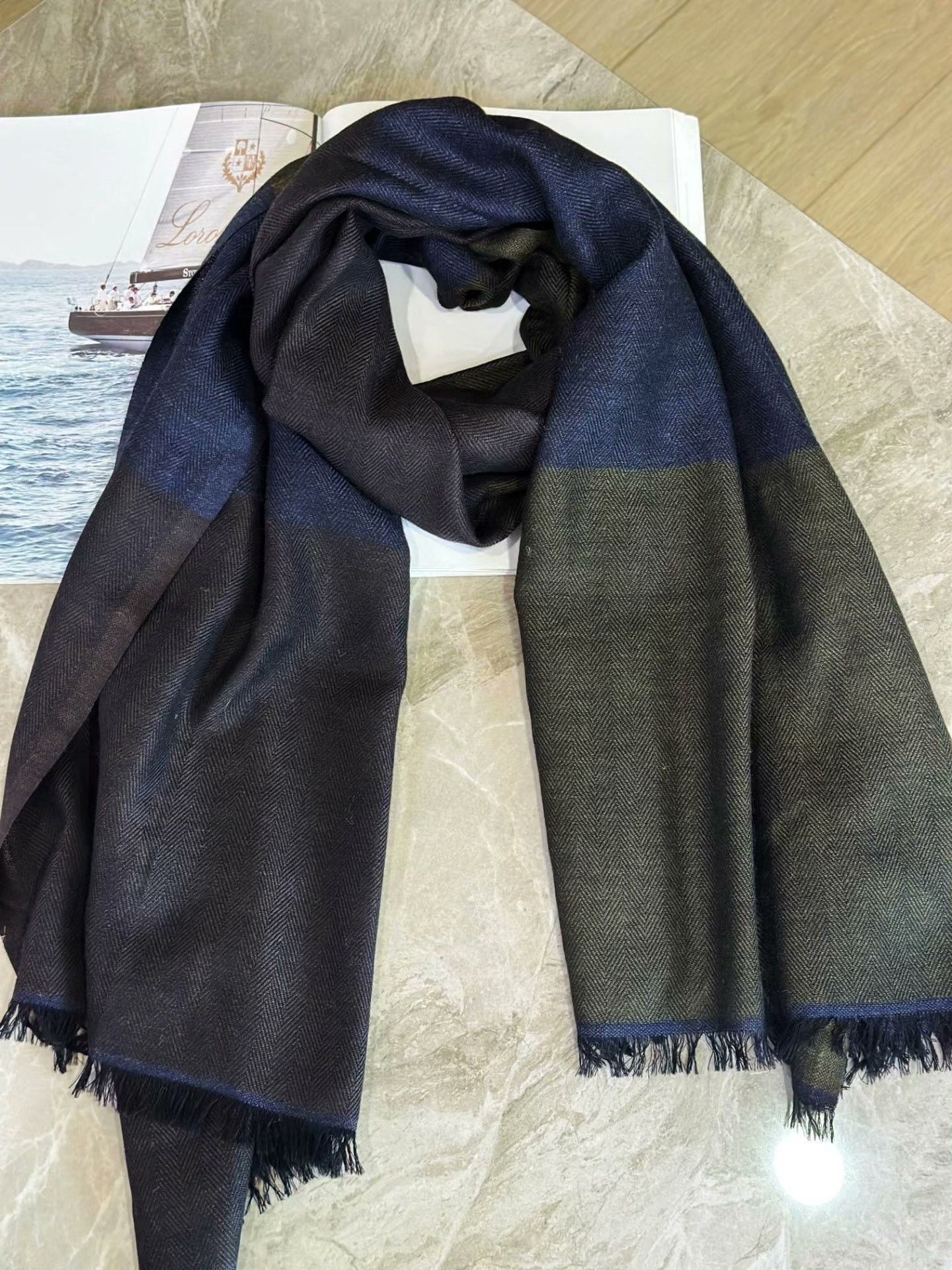 Dior Dior Wool Herringbone Stitch Scarf Size ONE SIZE - 3 Thumbnail