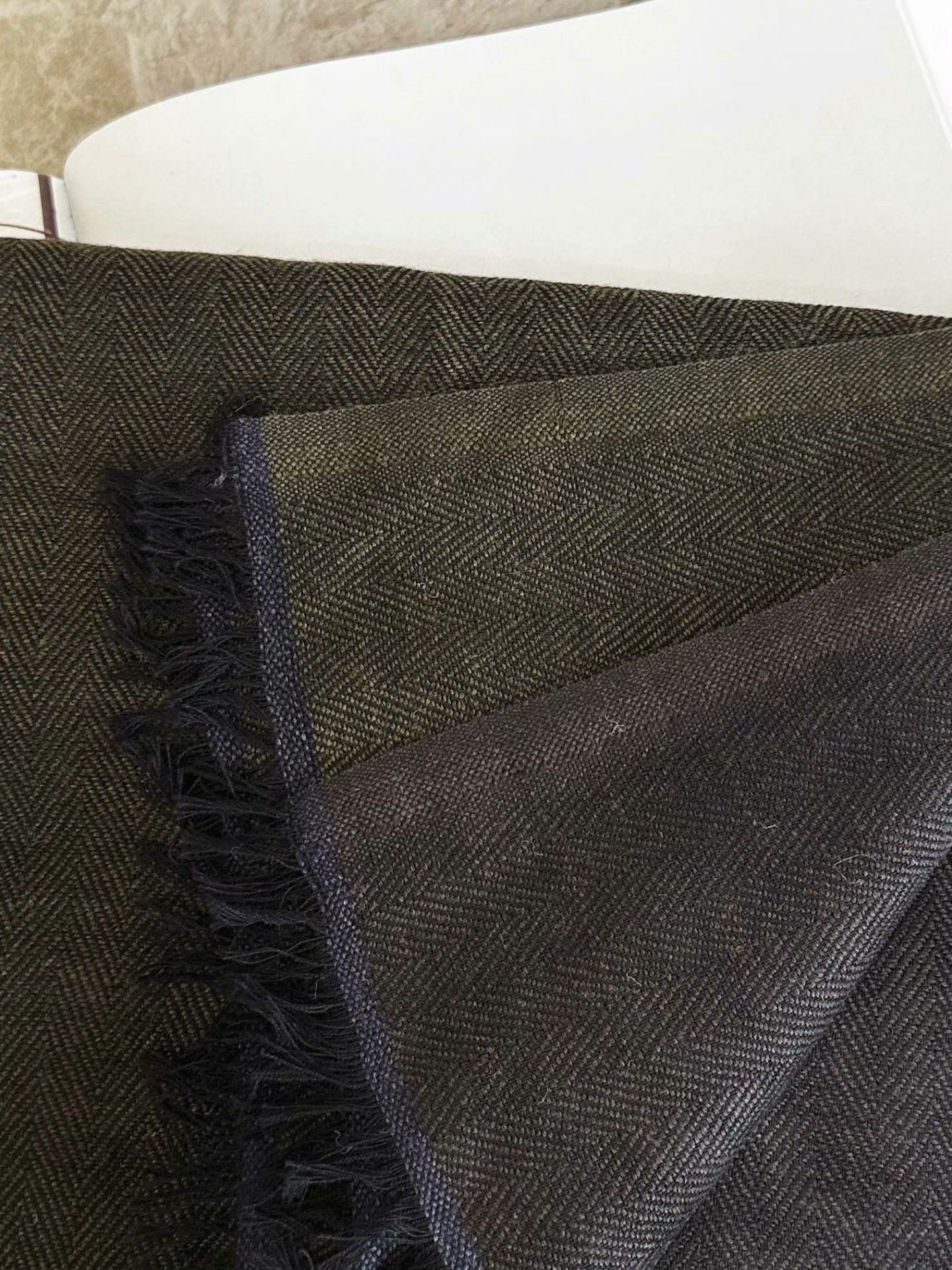 Dior Dior Wool Herringbone Stitch Scarf Size ONE SIZE - 4 Thumbnail