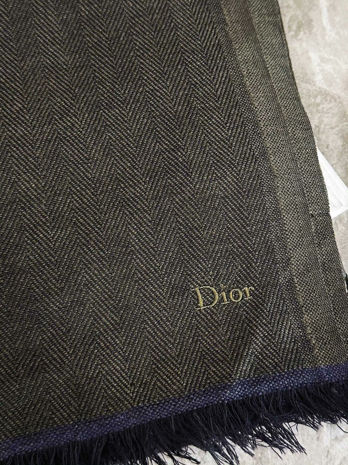 Dior Dior Wool Herringbone Stitch Scarf Size ONE SIZE - 5 Thumbnail