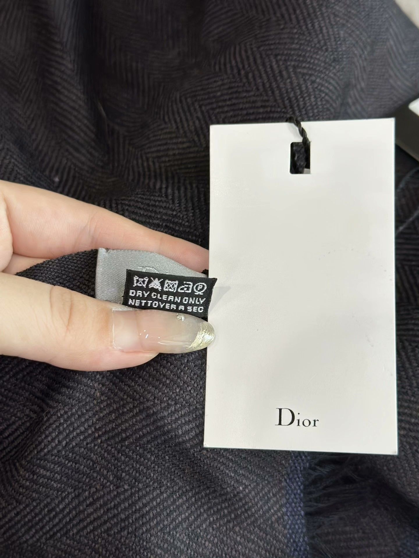 Dior Dior Wool Herringbone Stitch Scarf Size ONE SIZE - 7 Thumbnail